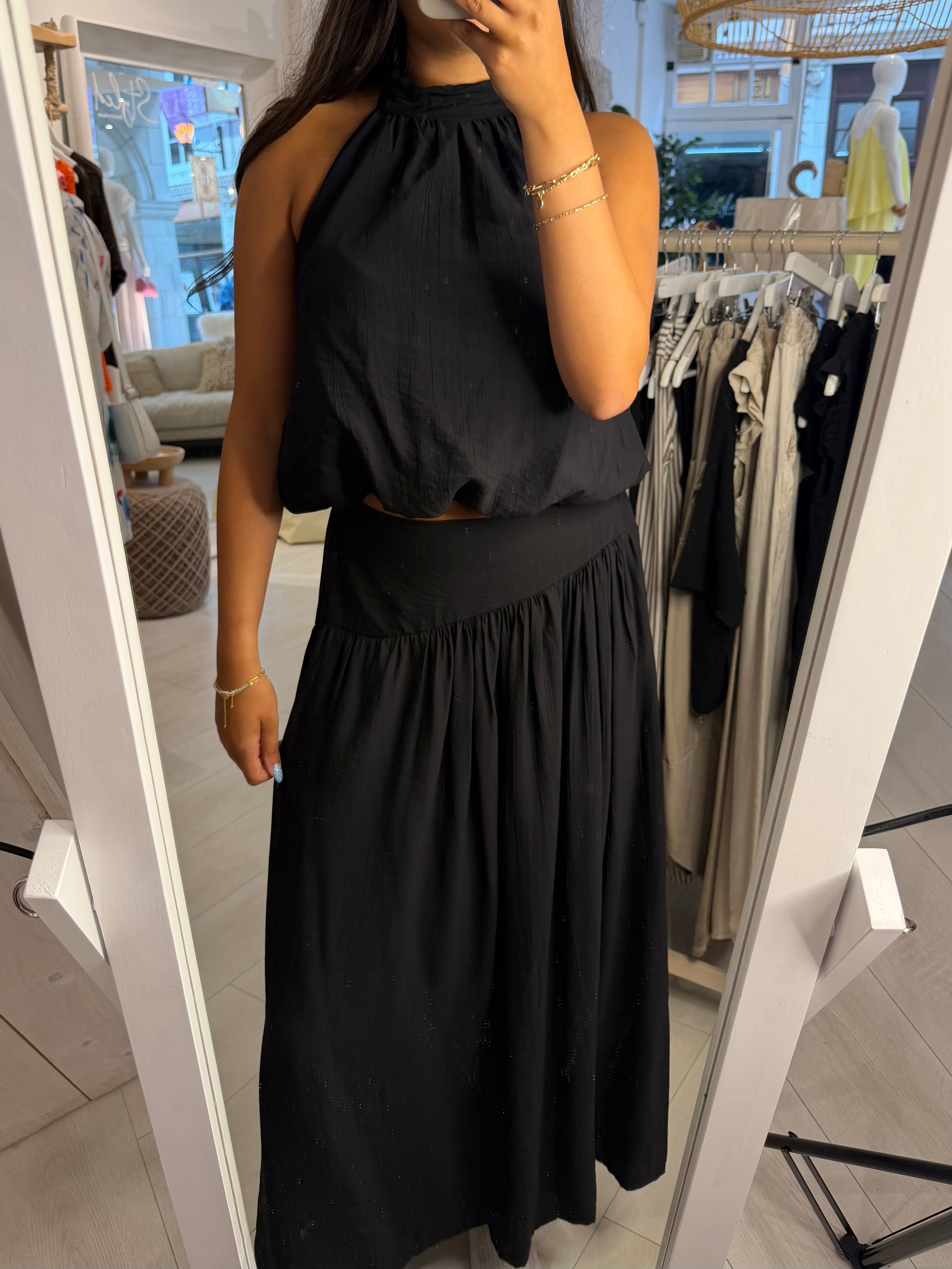 Lila Skirt and Halterneck Set