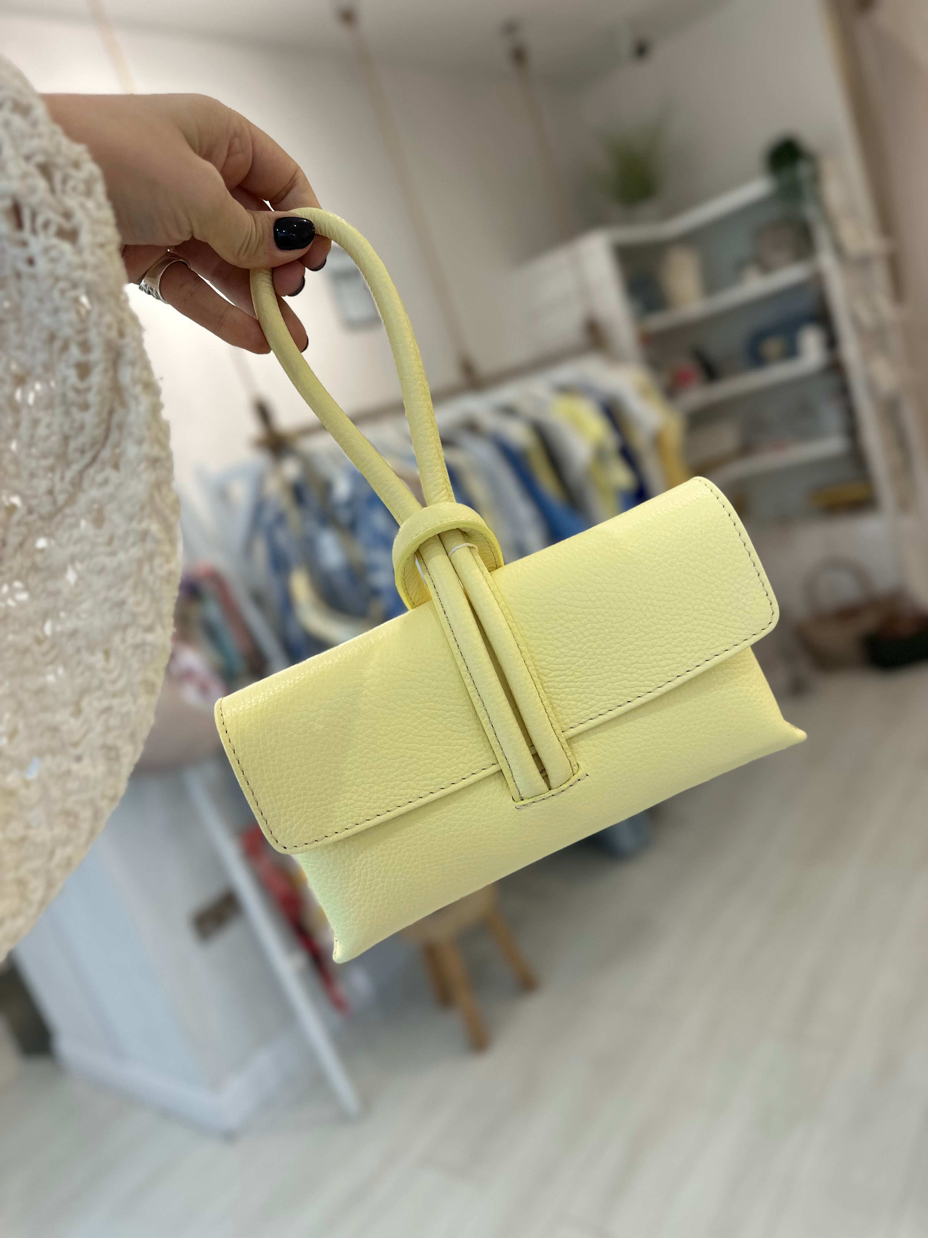 Lulu Loop Handle Leather Bag