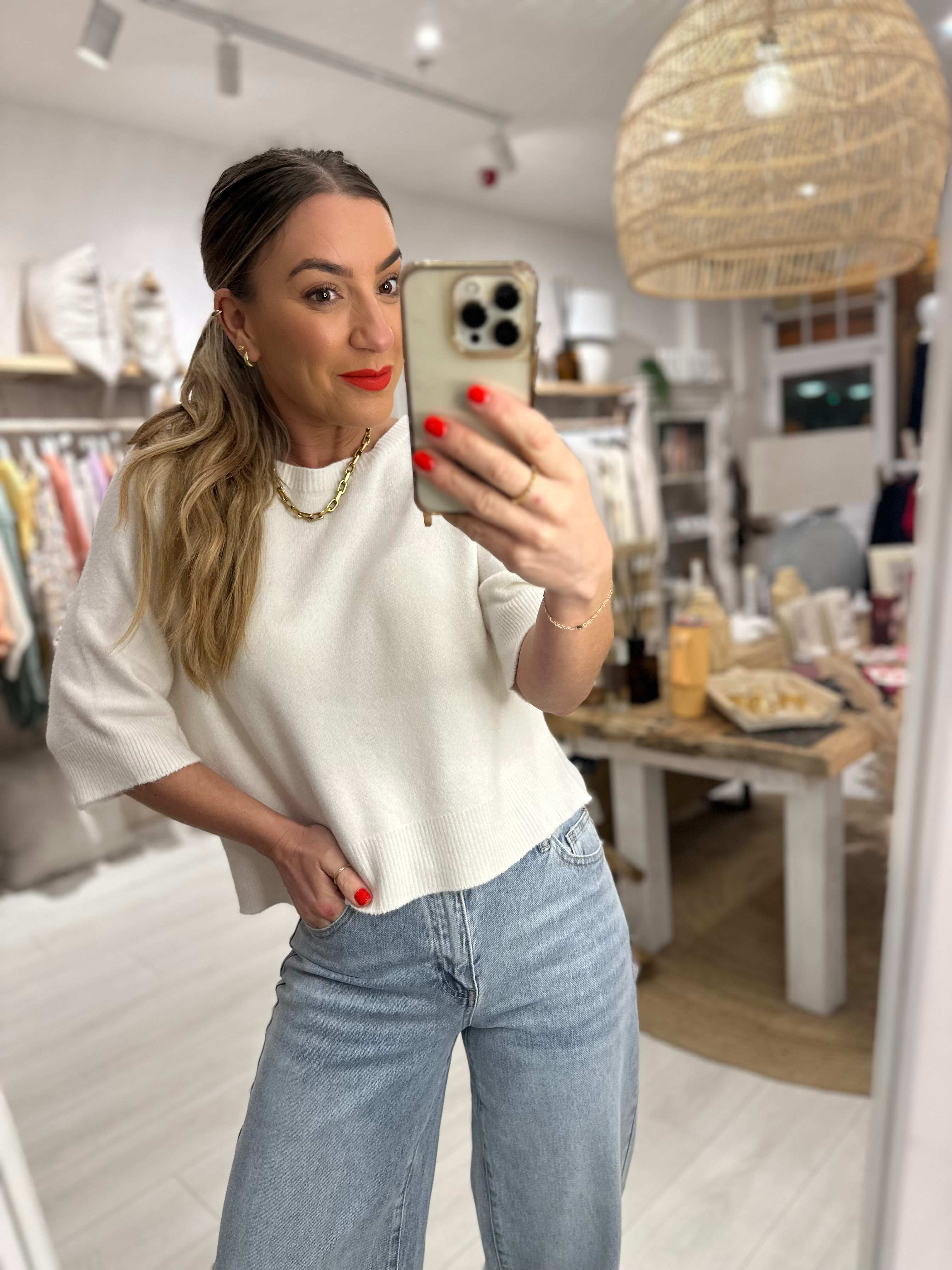 Luxe Round Neck Boxy Knit