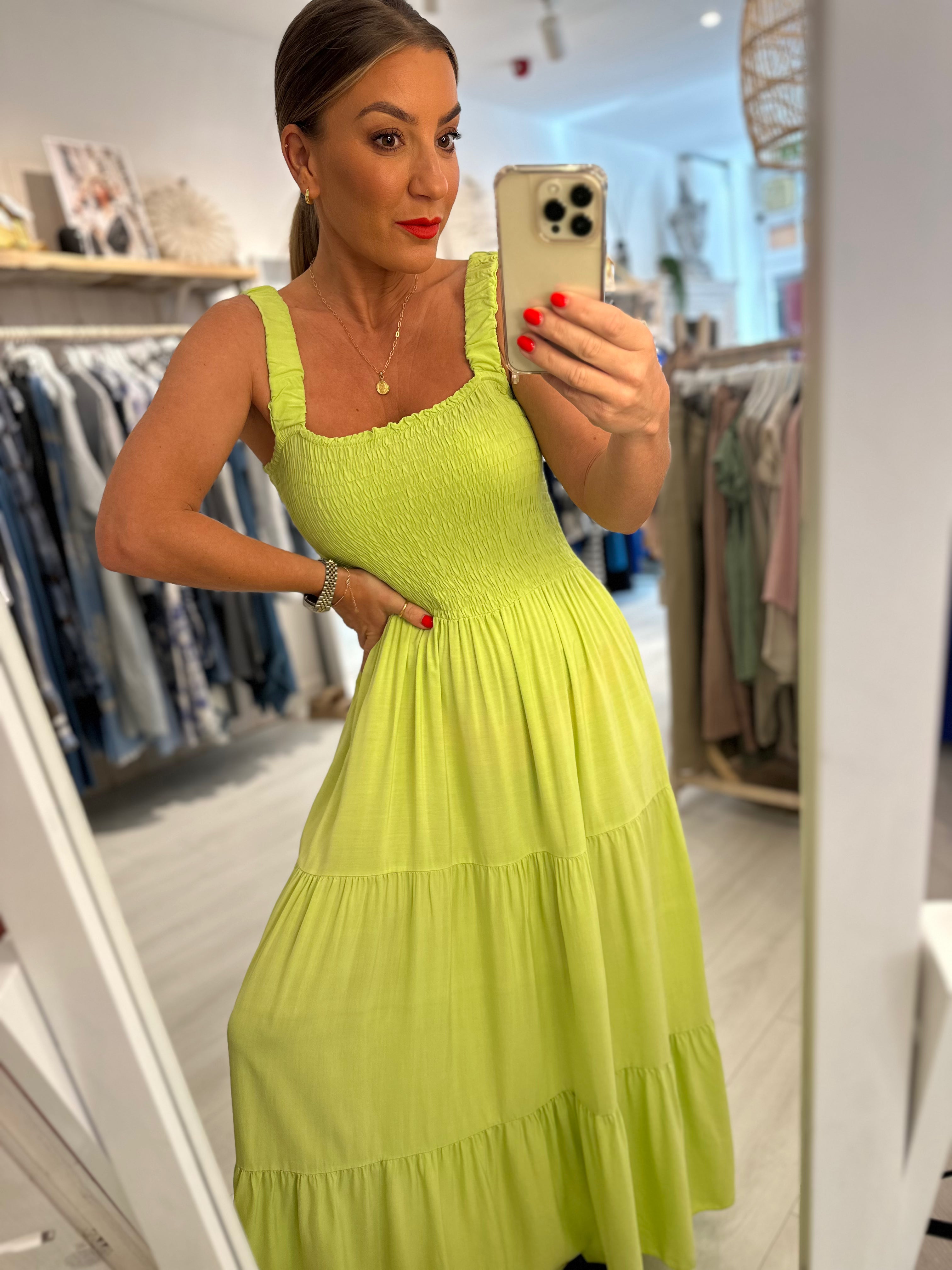 Riva frill sun dress 3/4 Length