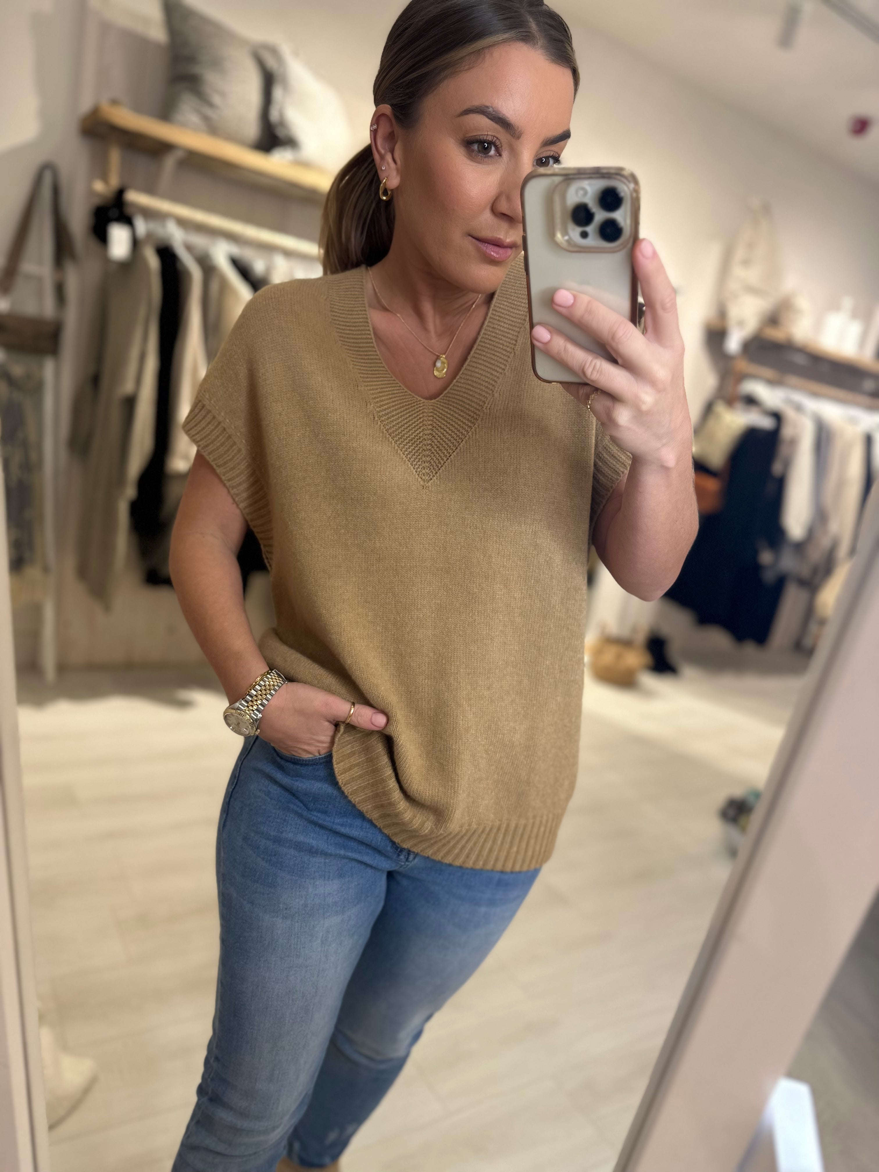 Luxe Oversized V-Neck Tank