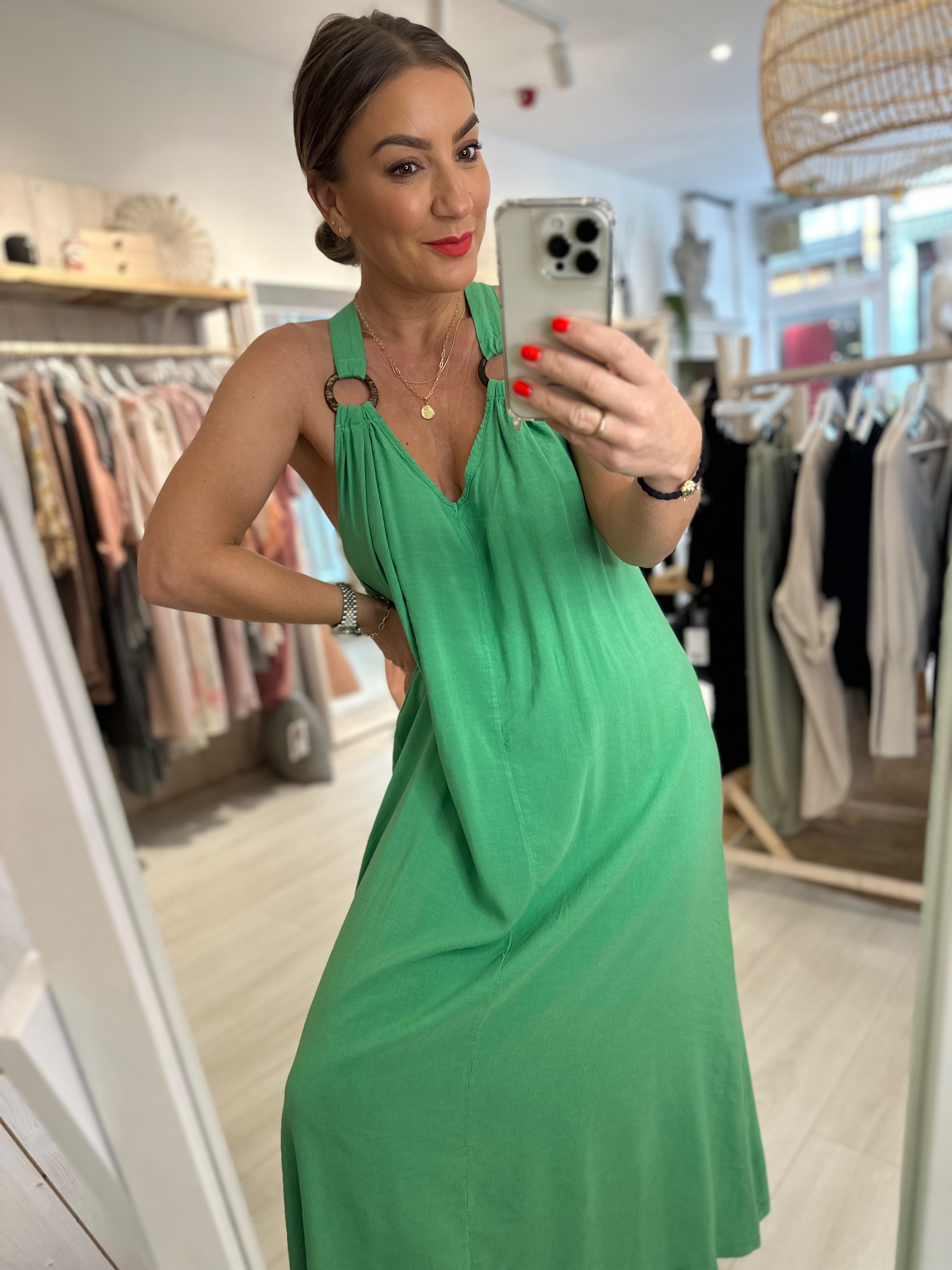 Vina Wooden Detail Dress
