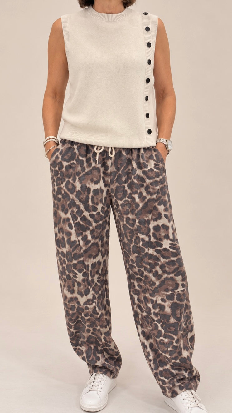 Leah leopard washed cocoons