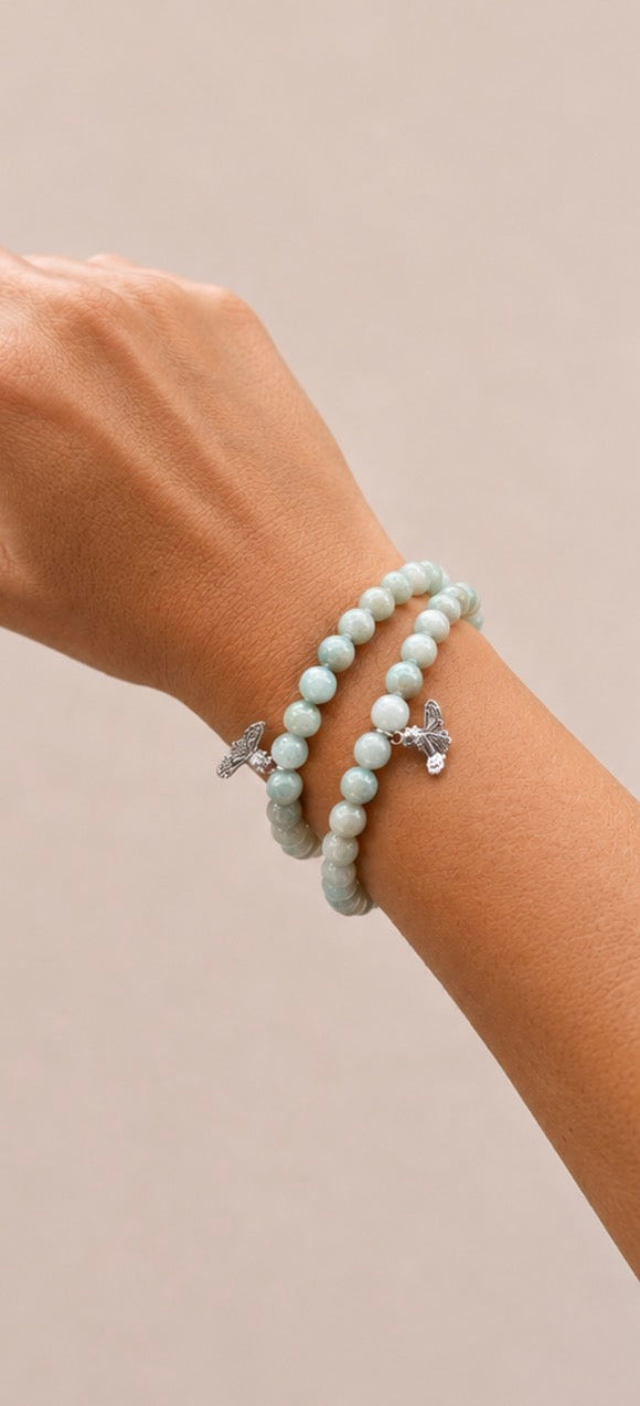 Amazonite bracelet with Bee