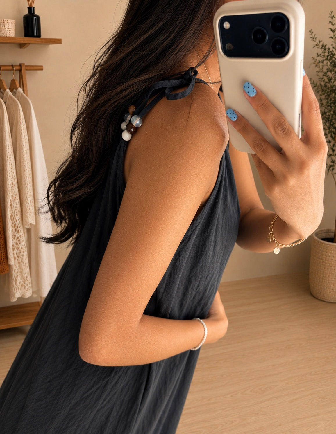 Tilly Bead Strap Maxi Dress