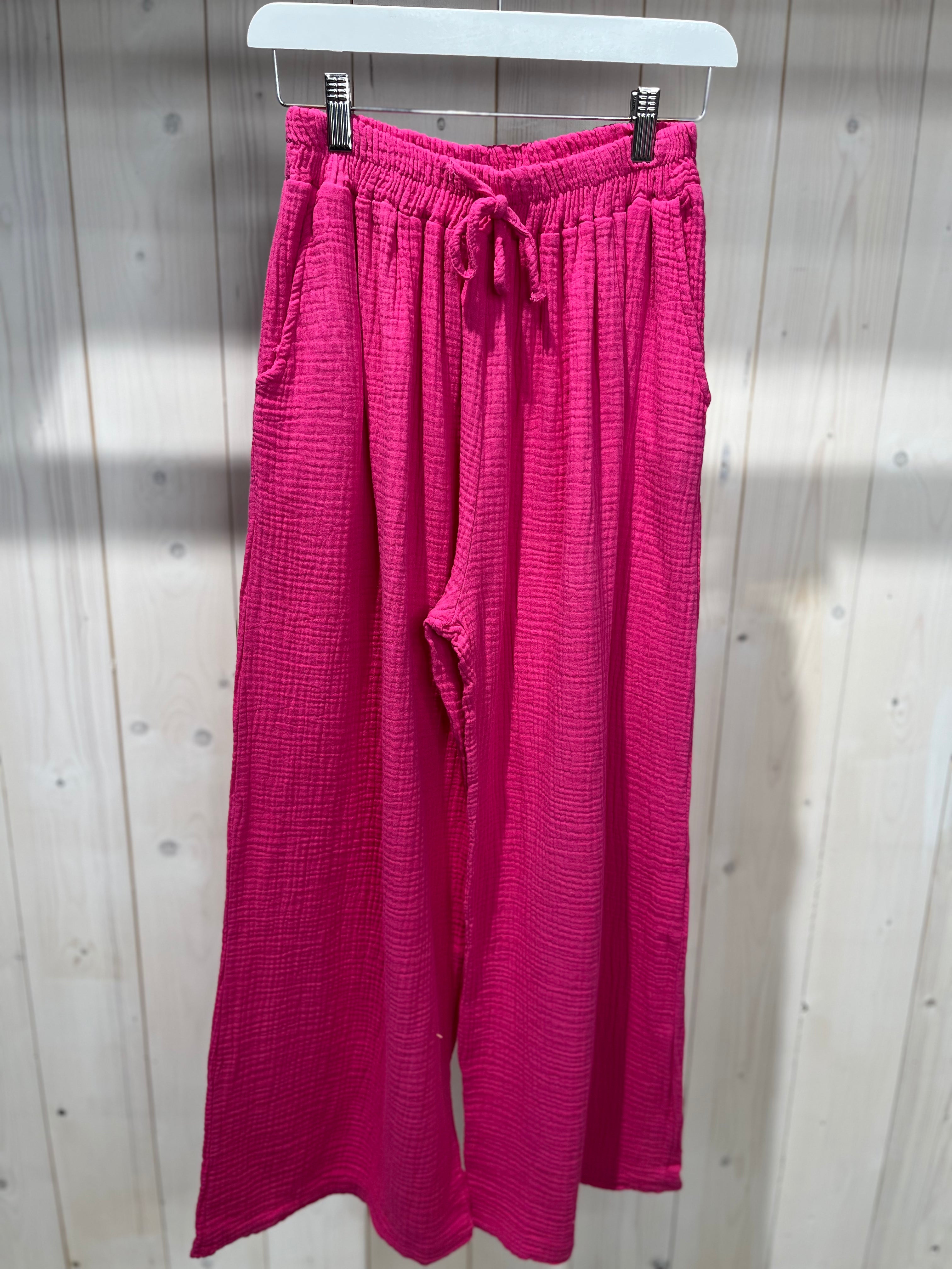 Camden Cheesecloth Wide Leg Trousers