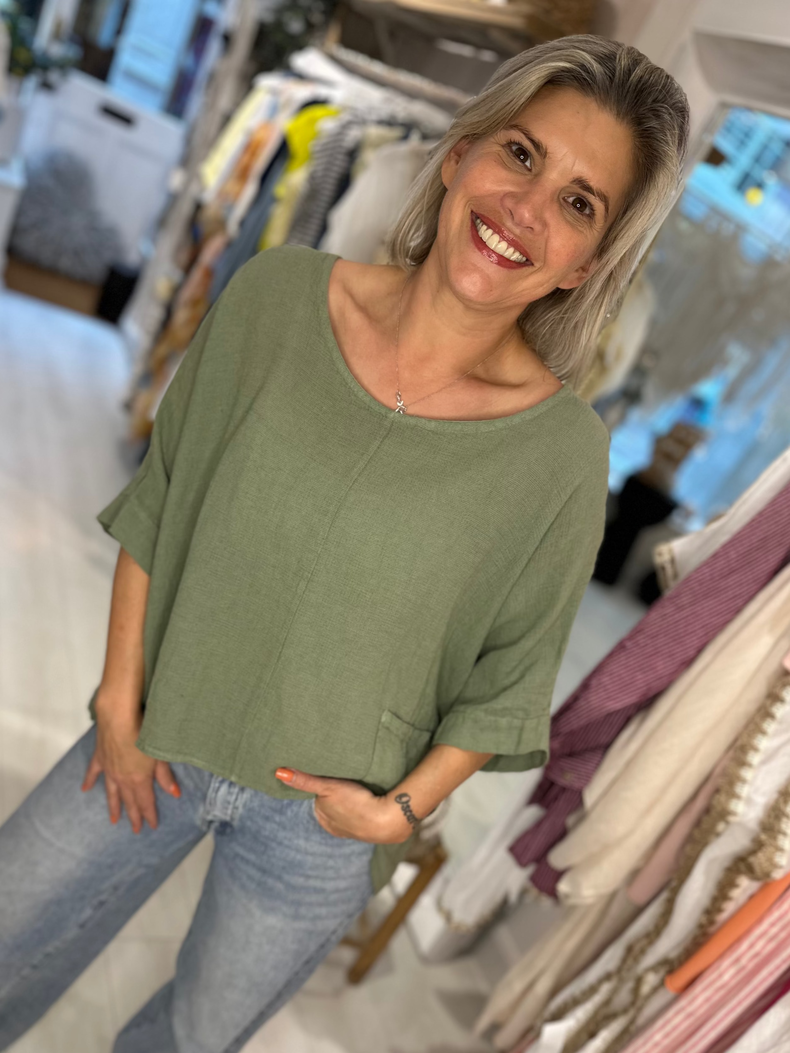 Carolta 3/4 Sleeve Top