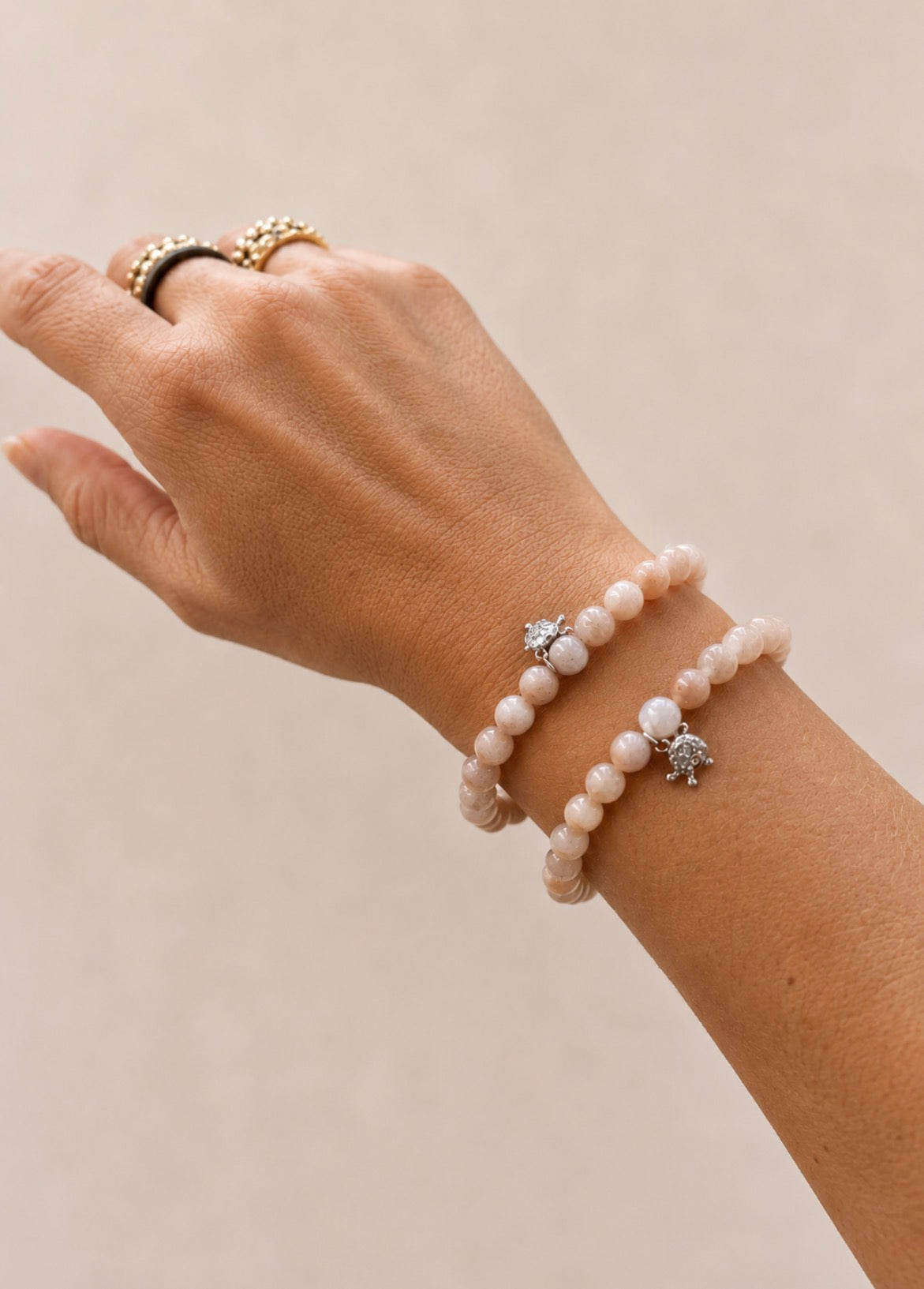 Sunstone Bracelet with ladybird