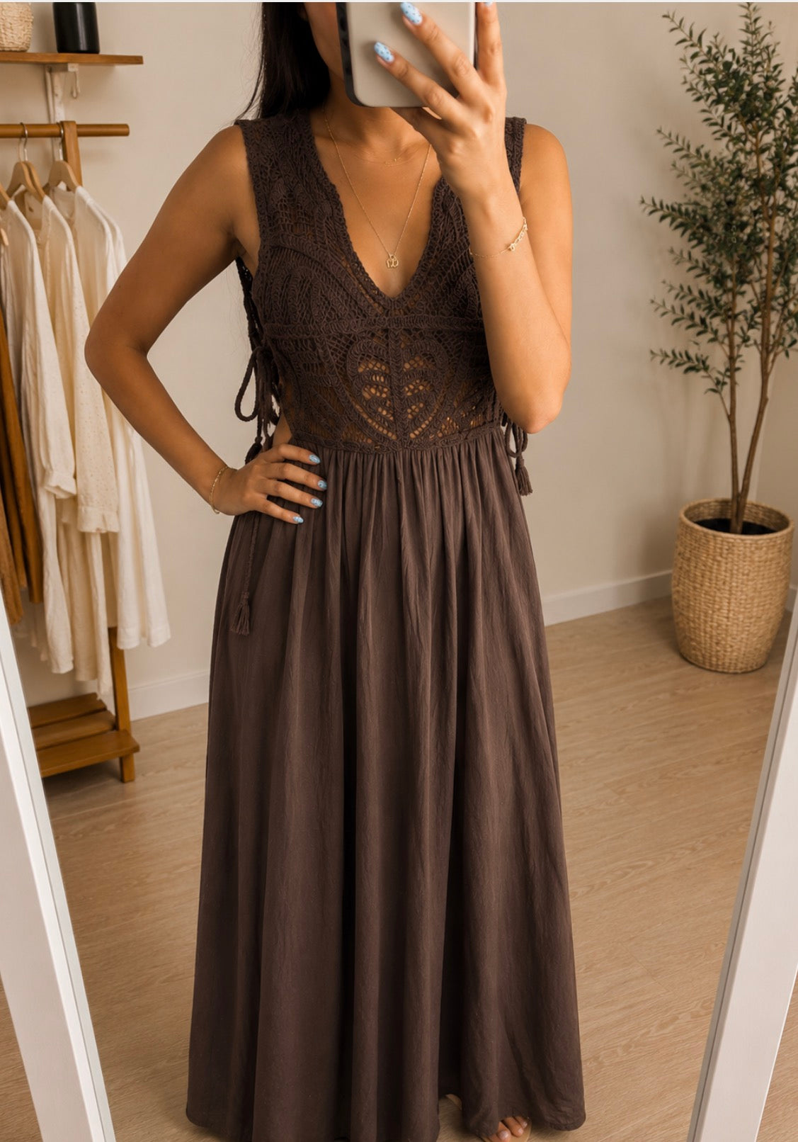 Talia Crochet Maxi Dress