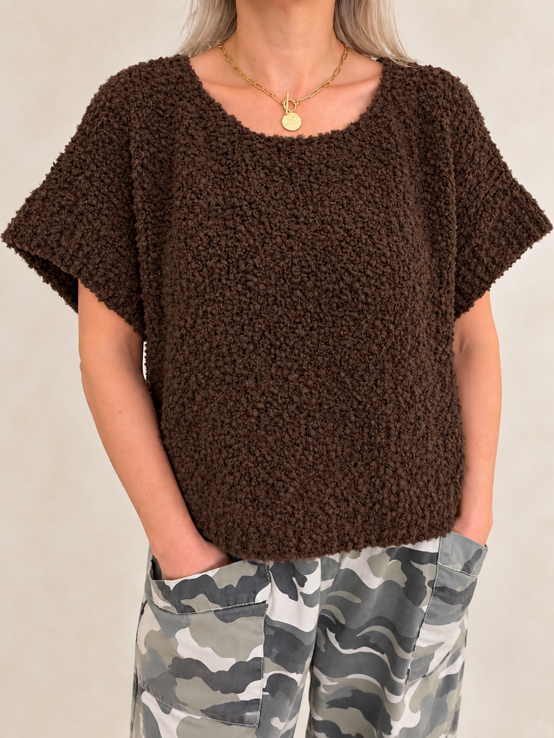 Poppy Popcorn Knit