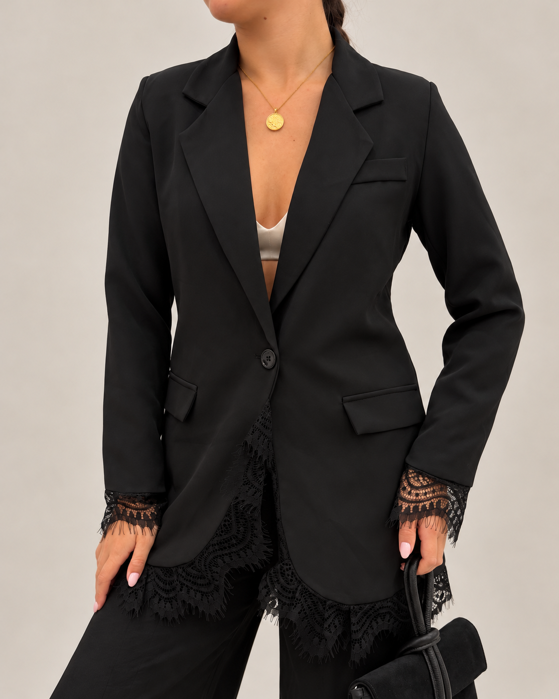 Lace Oversized Blazer