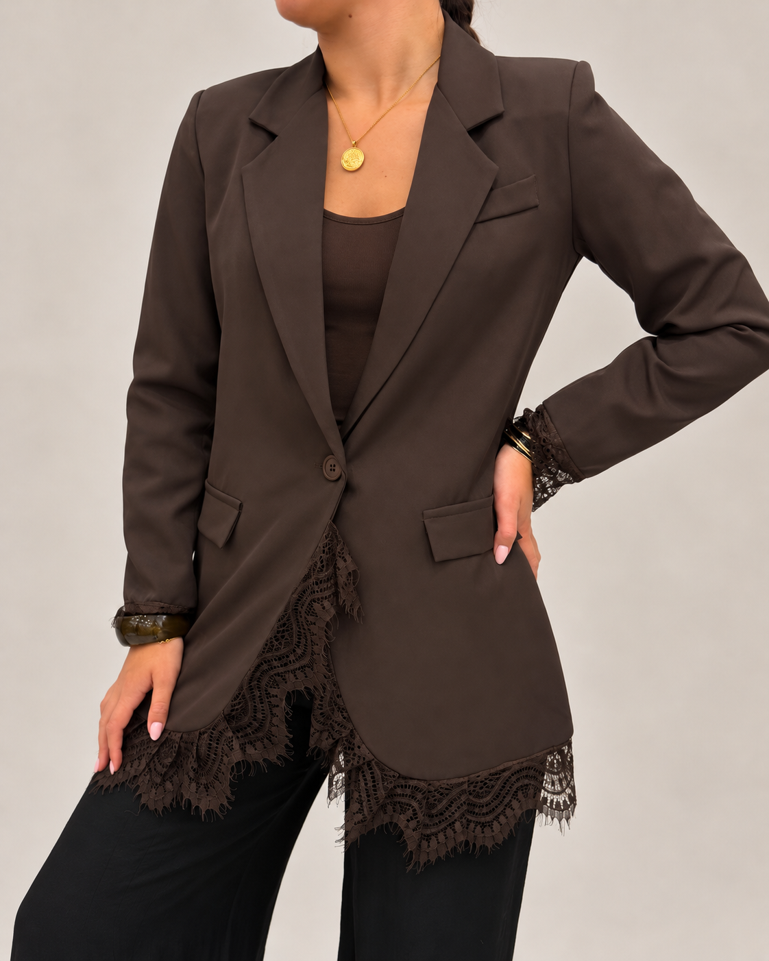 Lace Oversized Blazer