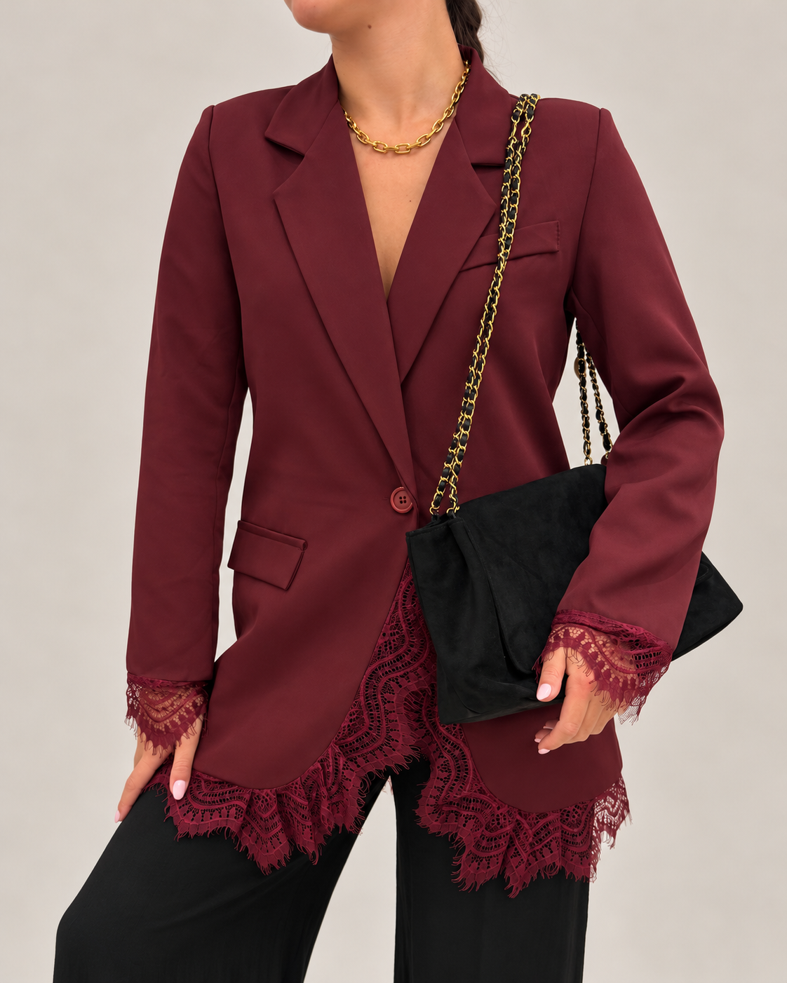 Lace Oversized Blazer