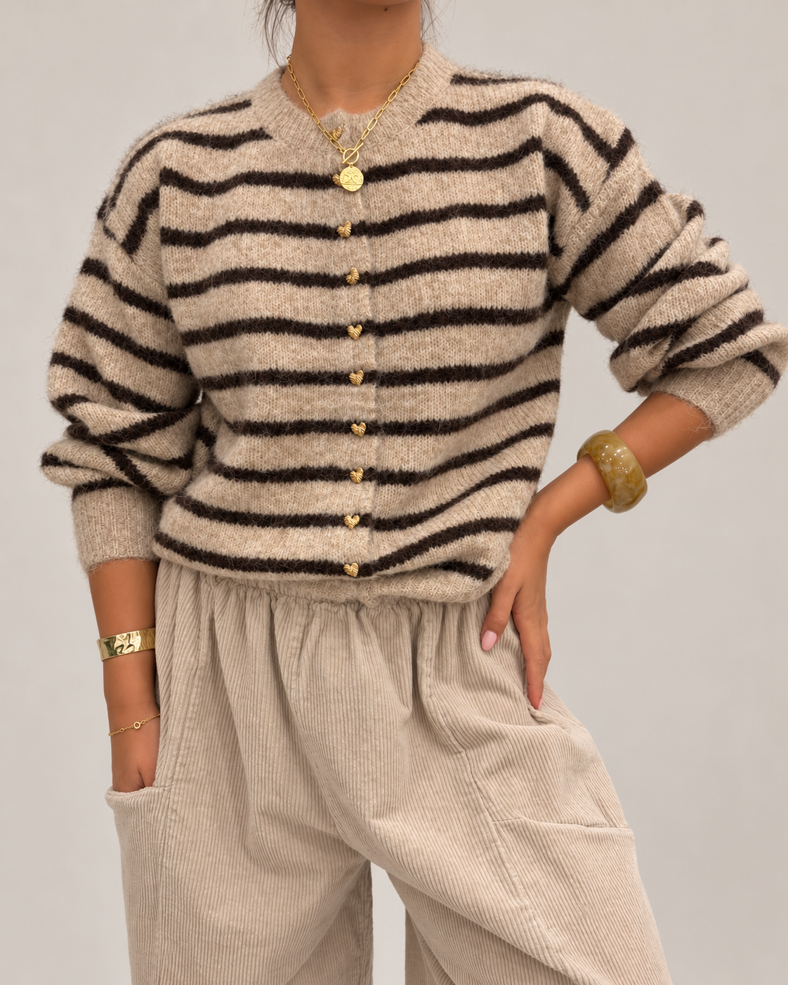 Myla Striped Cardigan