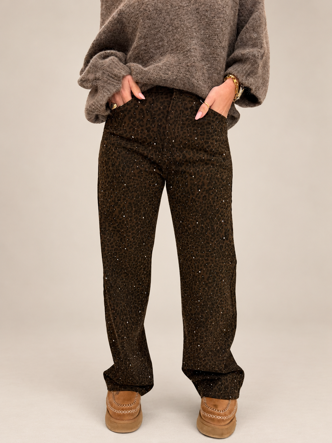 Cheetah Diamanté Jeans