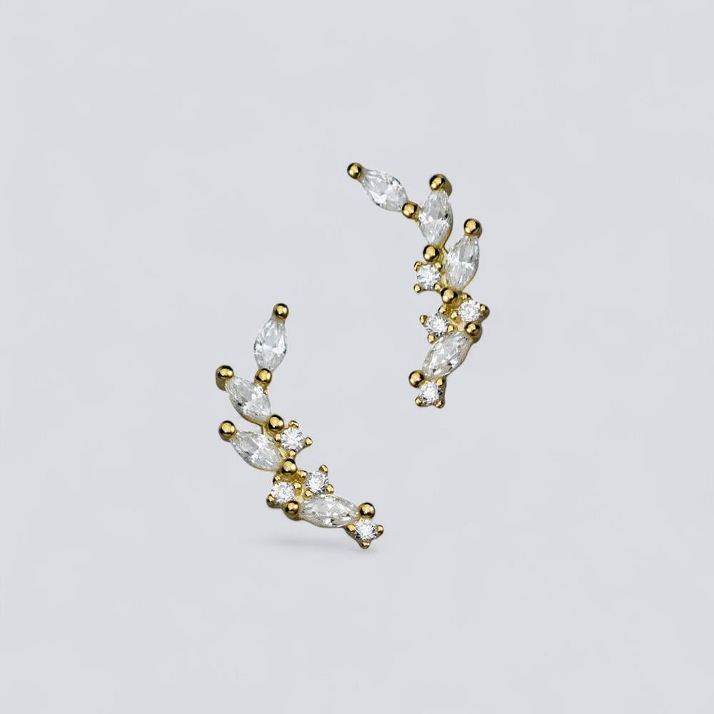 Curved Cubic Zirconia Earring