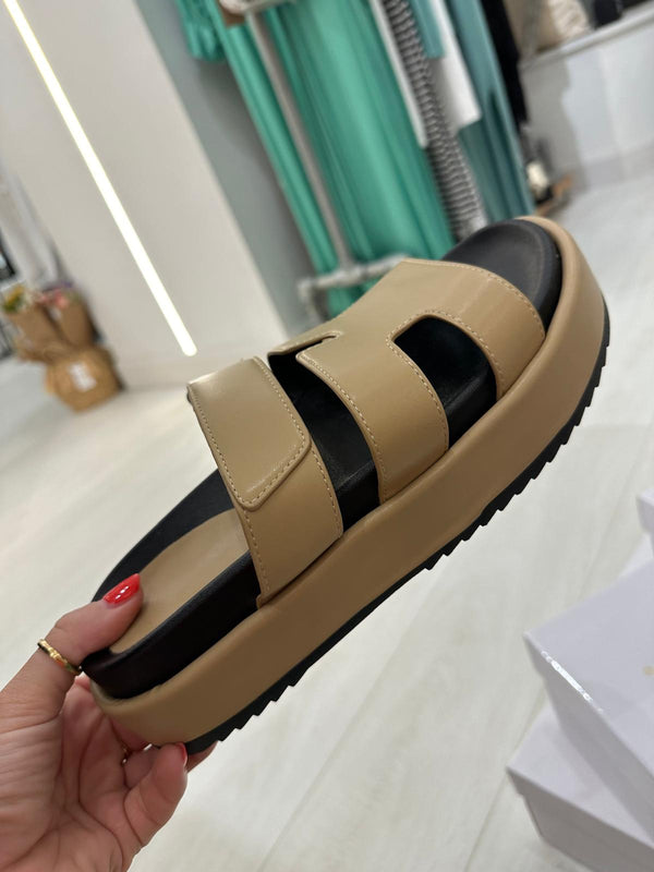 Platform Slip-on Sandals- H Style