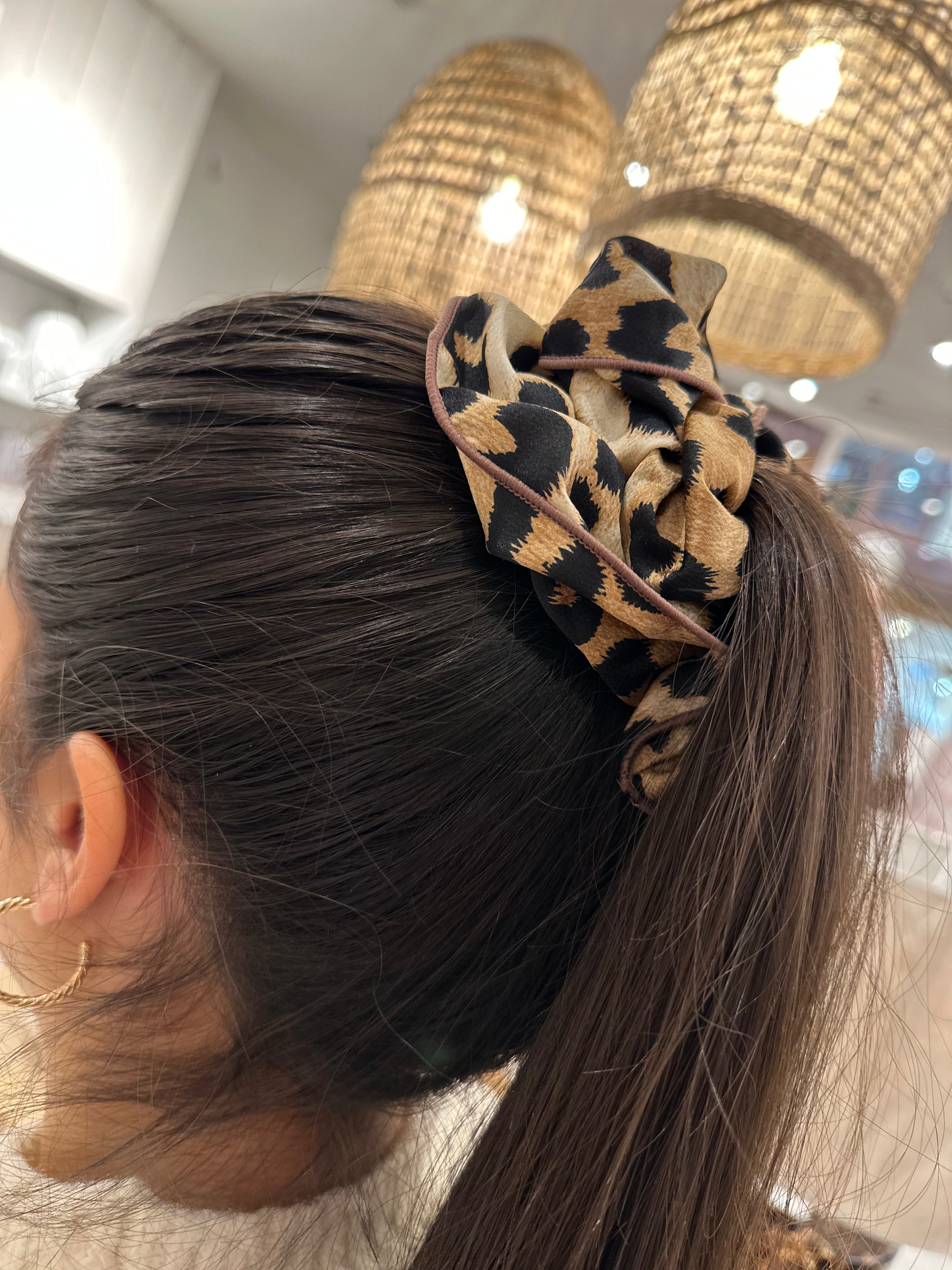 Large Leopard Scrunchie