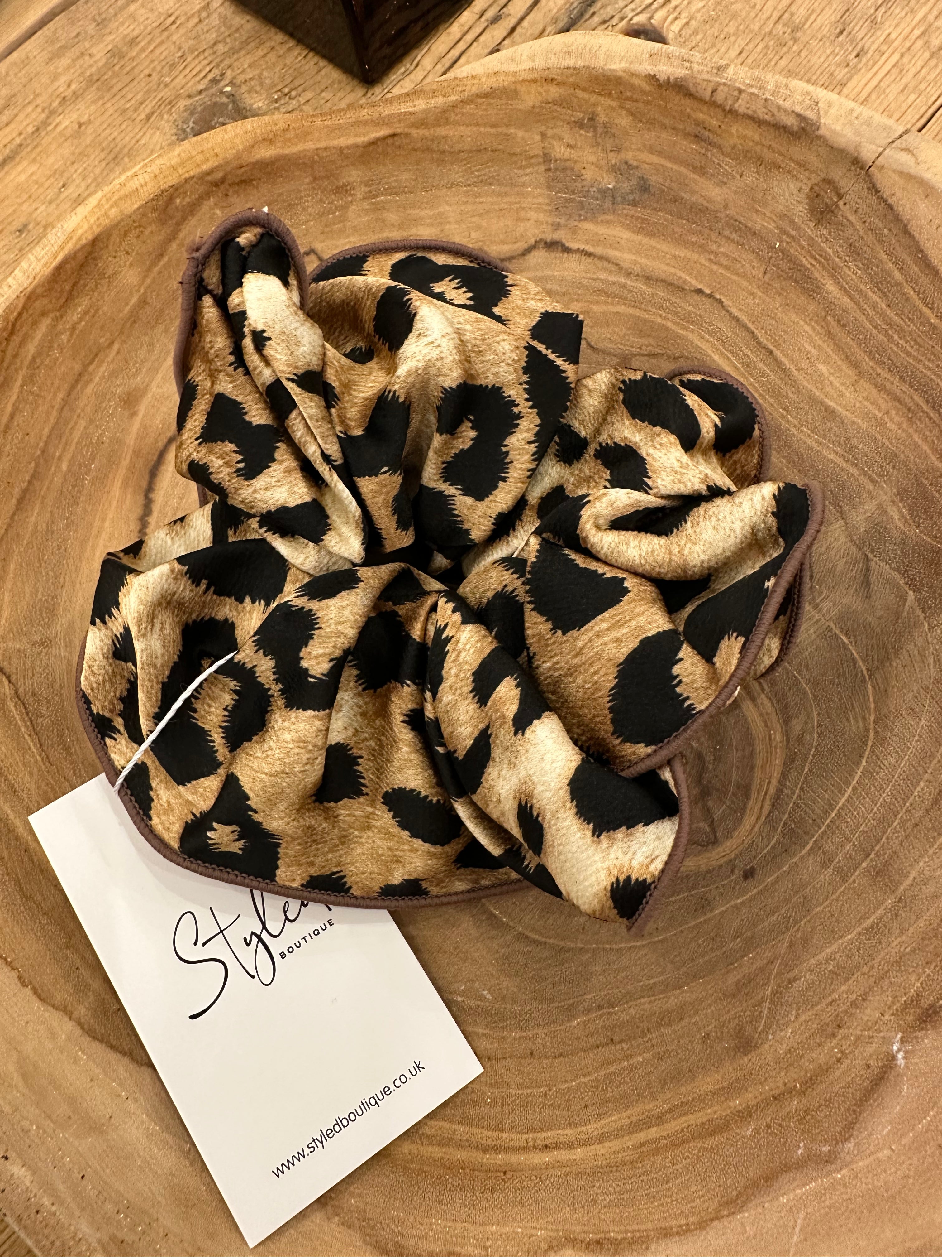 Large Leopard Scrunchie