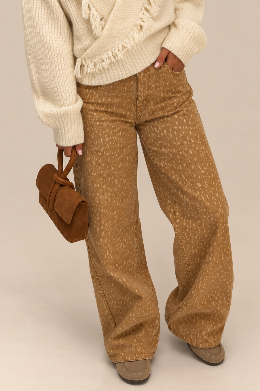 Doe Deer Print Jeans