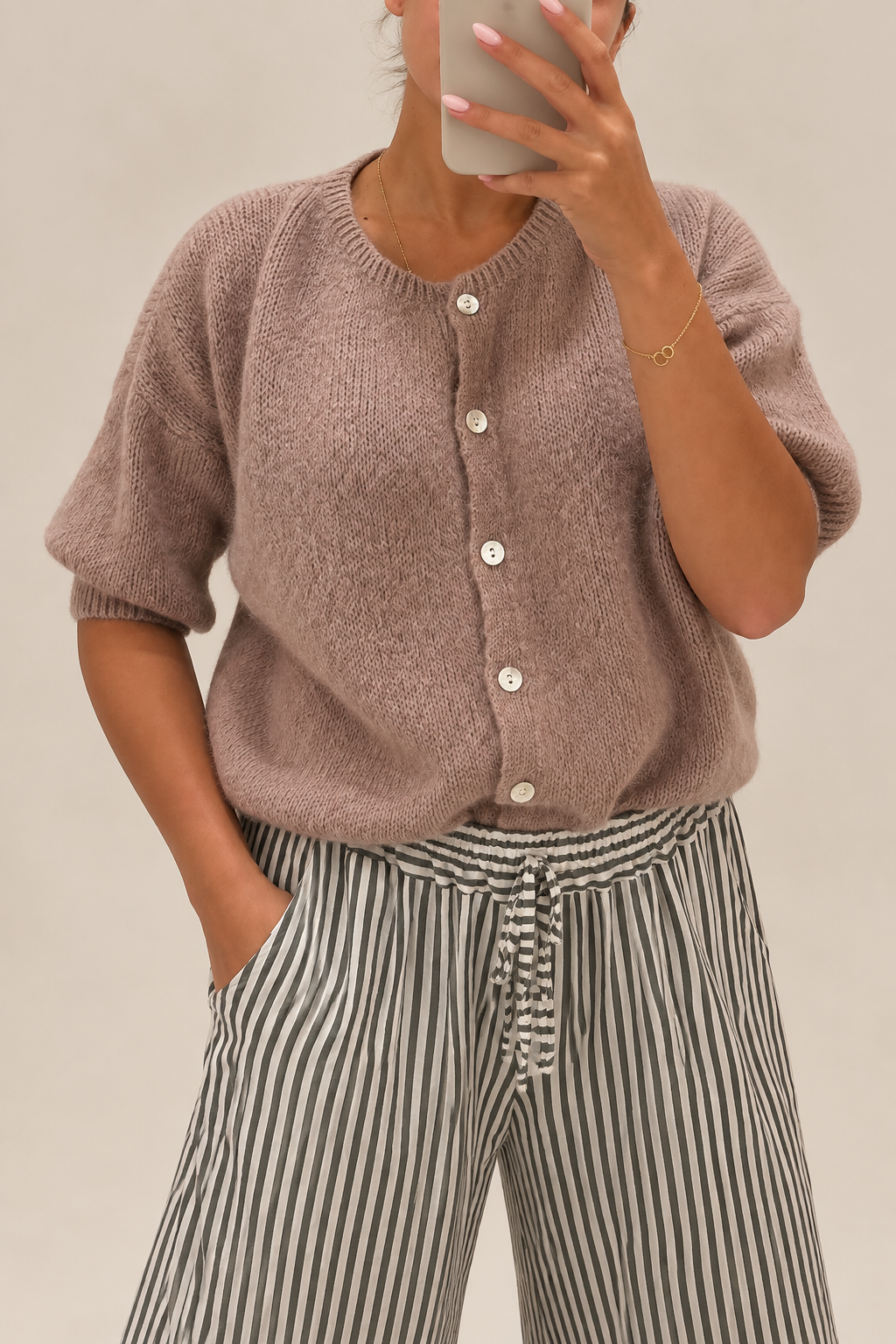Maddie Mohair Short Sleeved Cardigan
