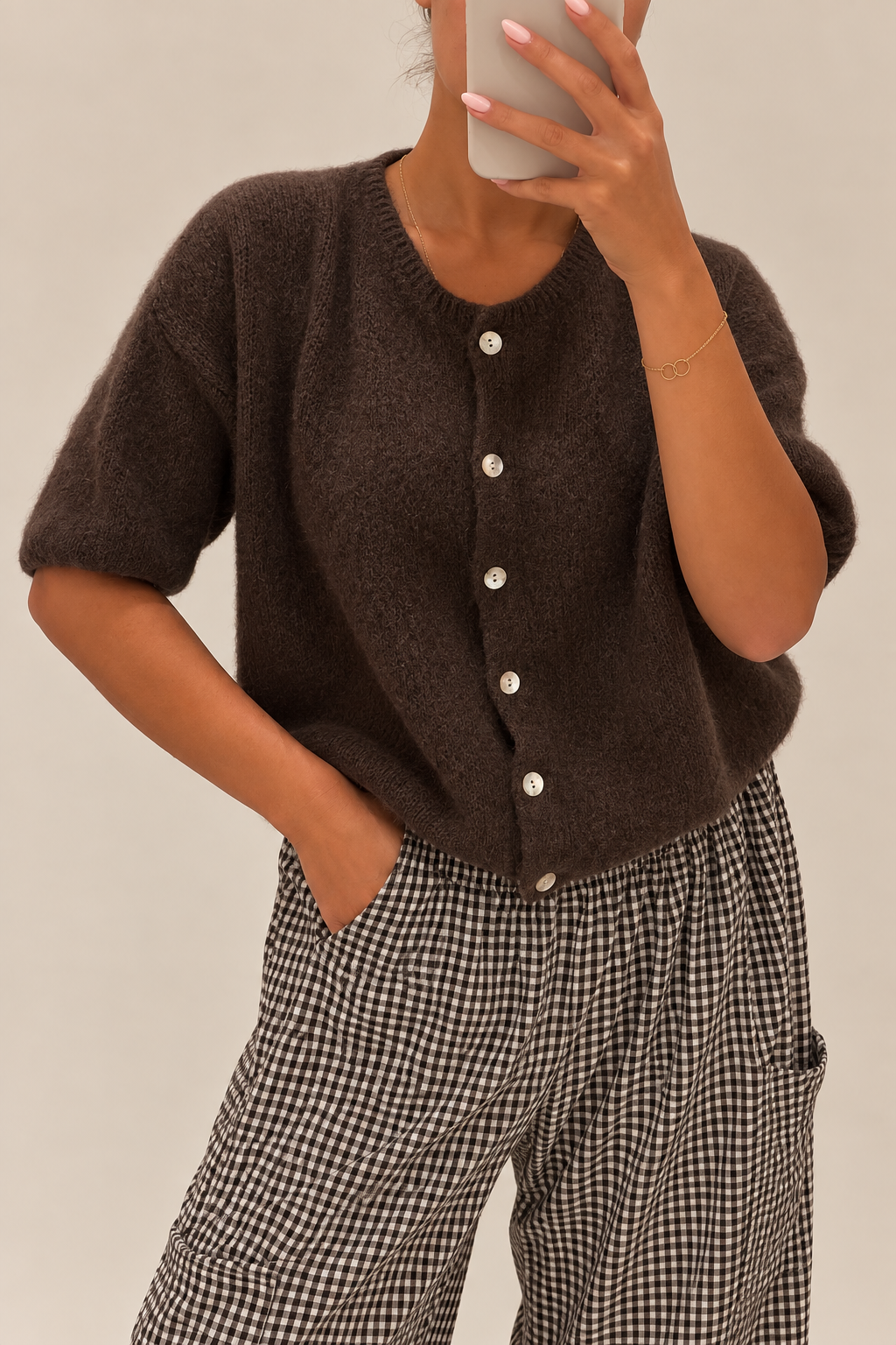 Maddie Mohair Short Sleeved Cardigan