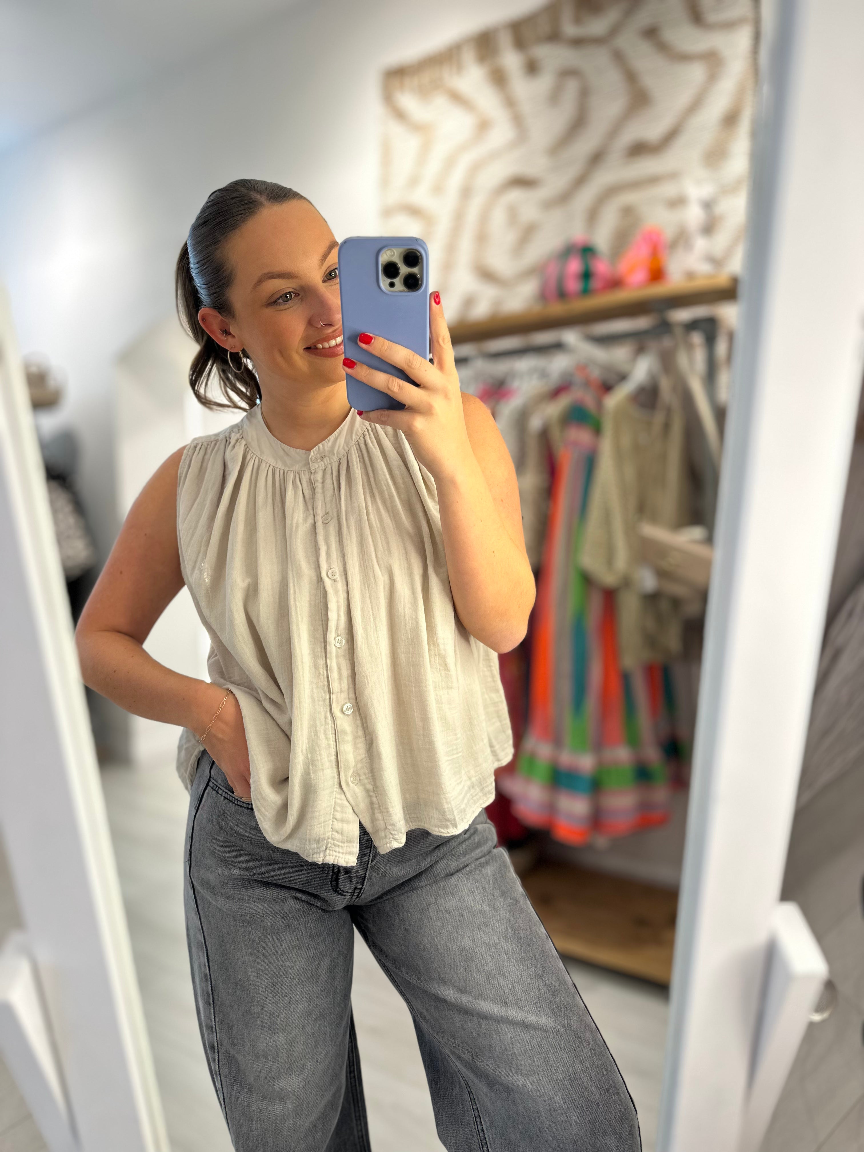 Poppy Cotton Swing Vest