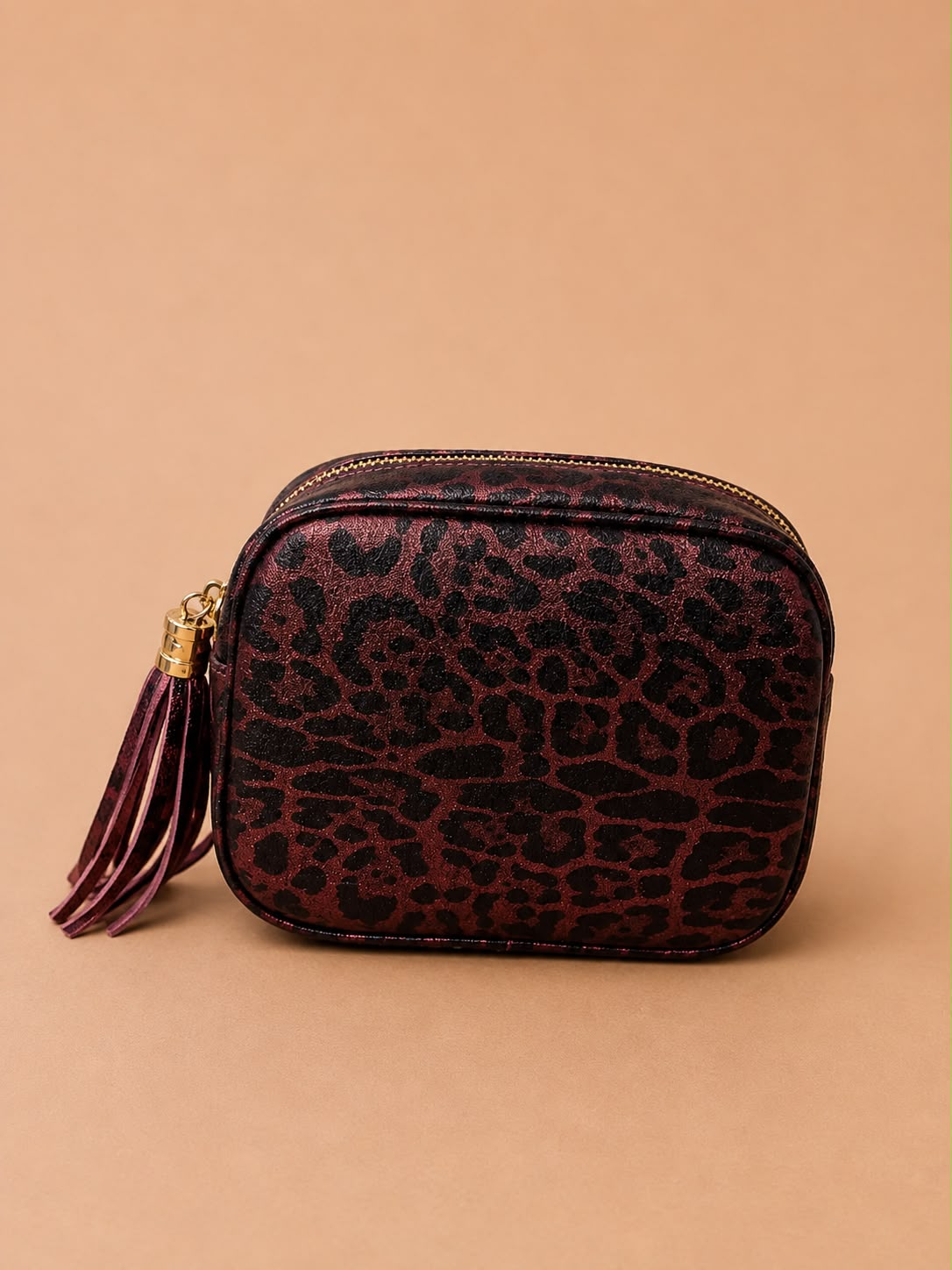 Metallic Leather Camera Bag