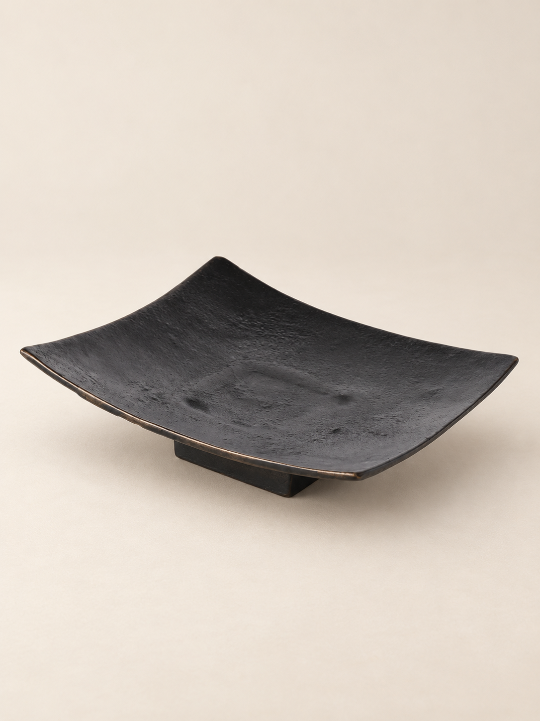 Dark Metal Candle Tray