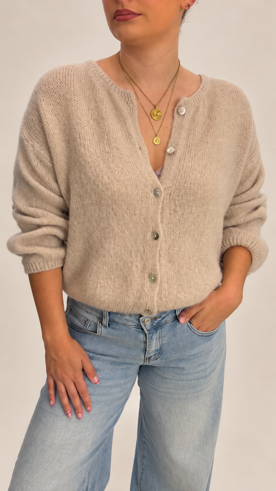 Maddie Mohair Long Sleeved Cardigan