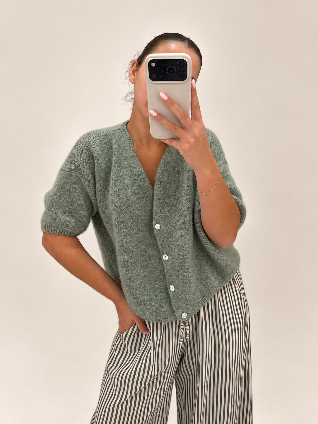 Maddie Mohair Short Sleeved Cardigan