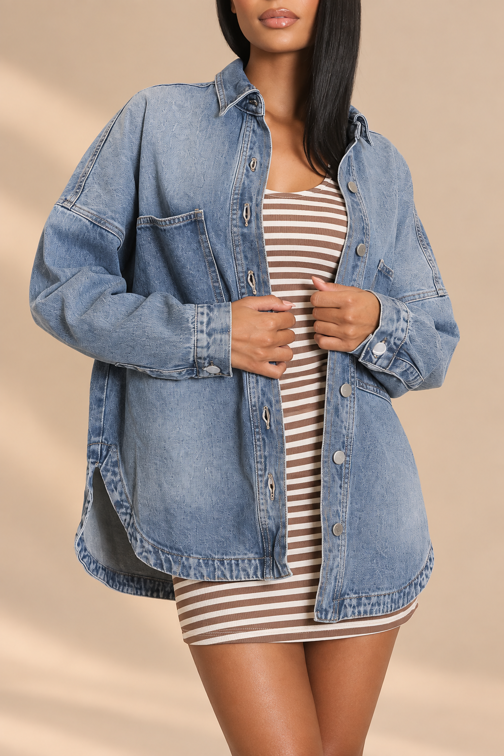 Sara Denim Shacket