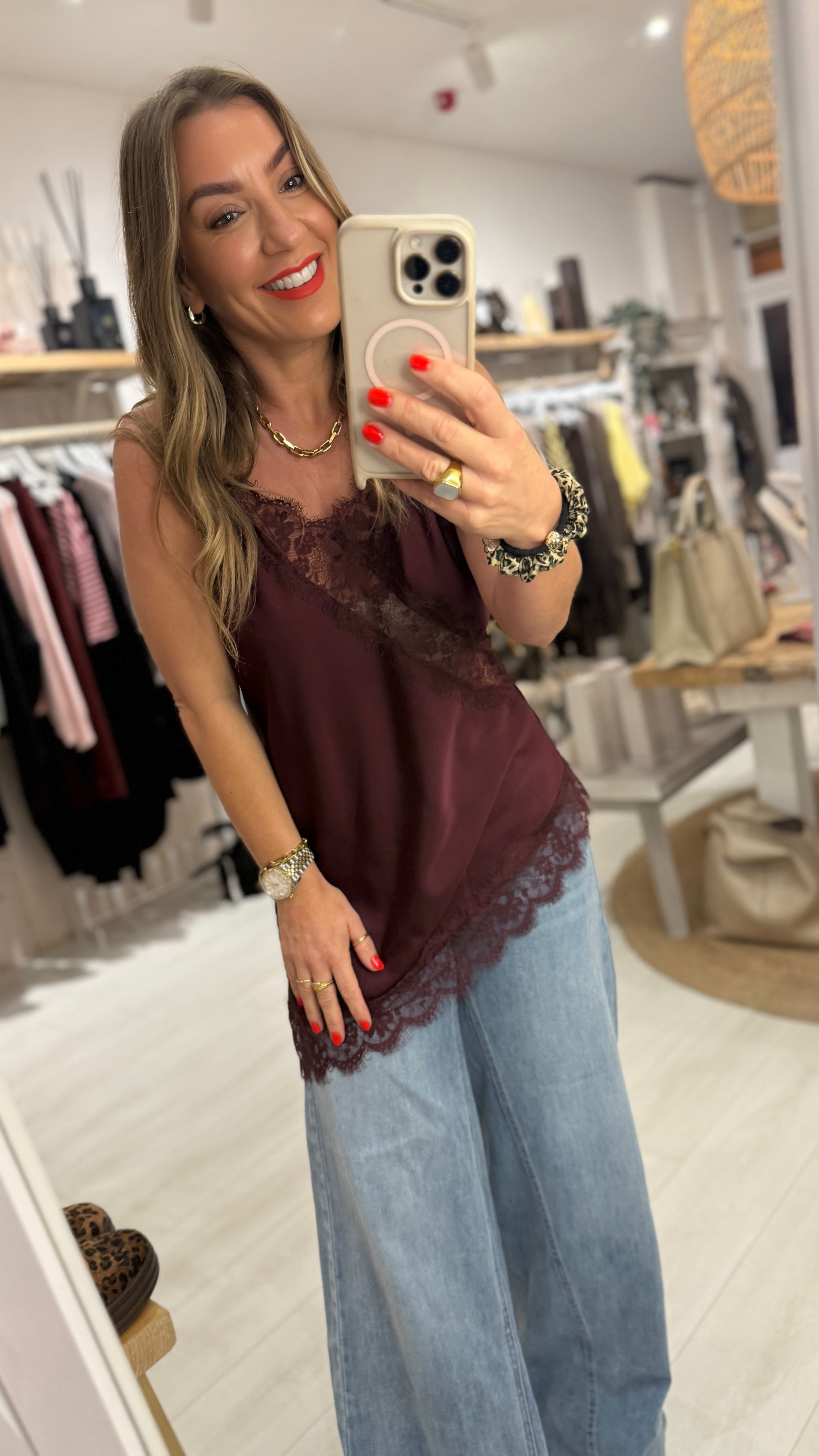 Serene Satin Lace Cami