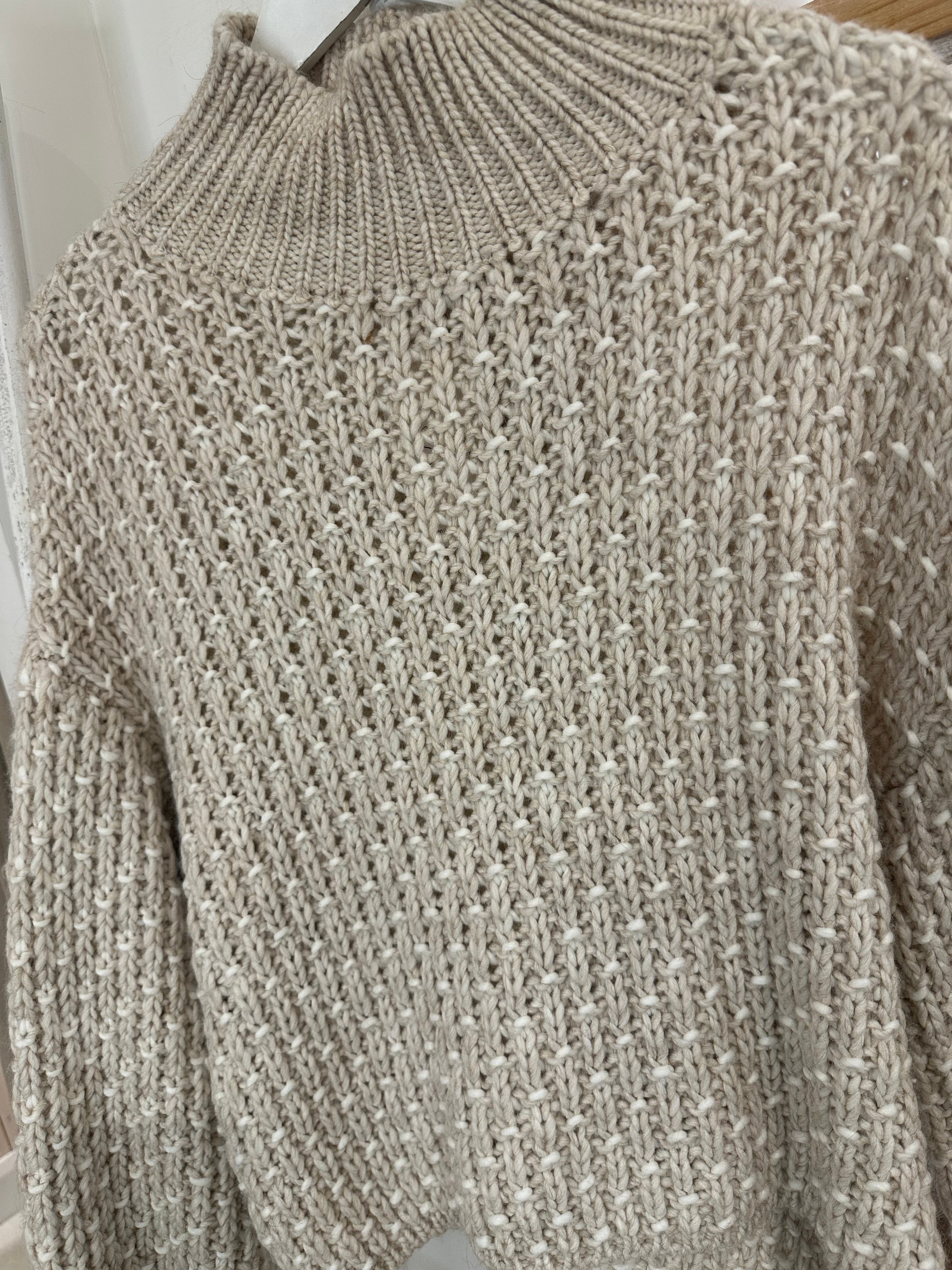 Maple Crochet High Neck Knit