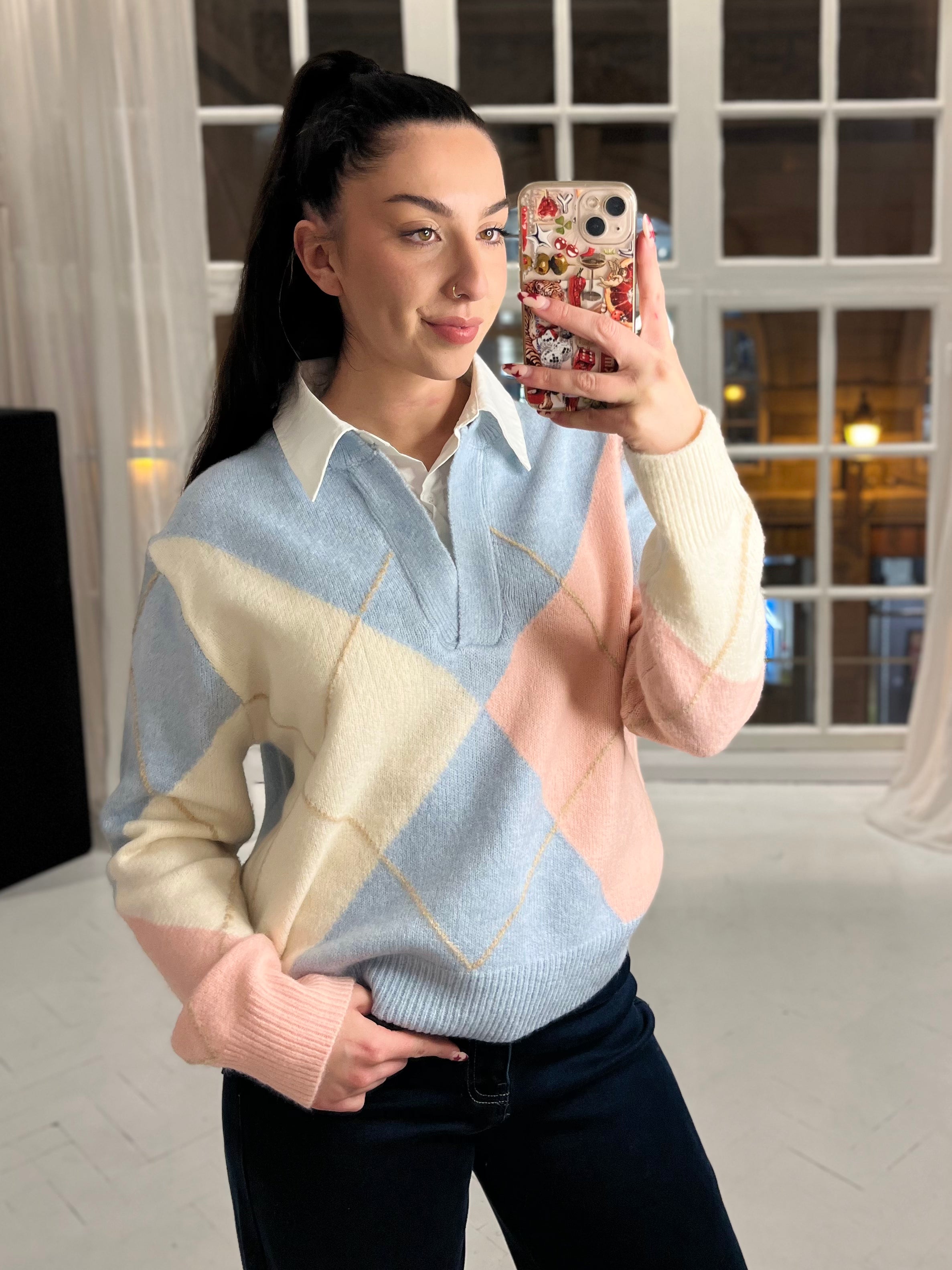 Xanthe Collared Polo Jumper