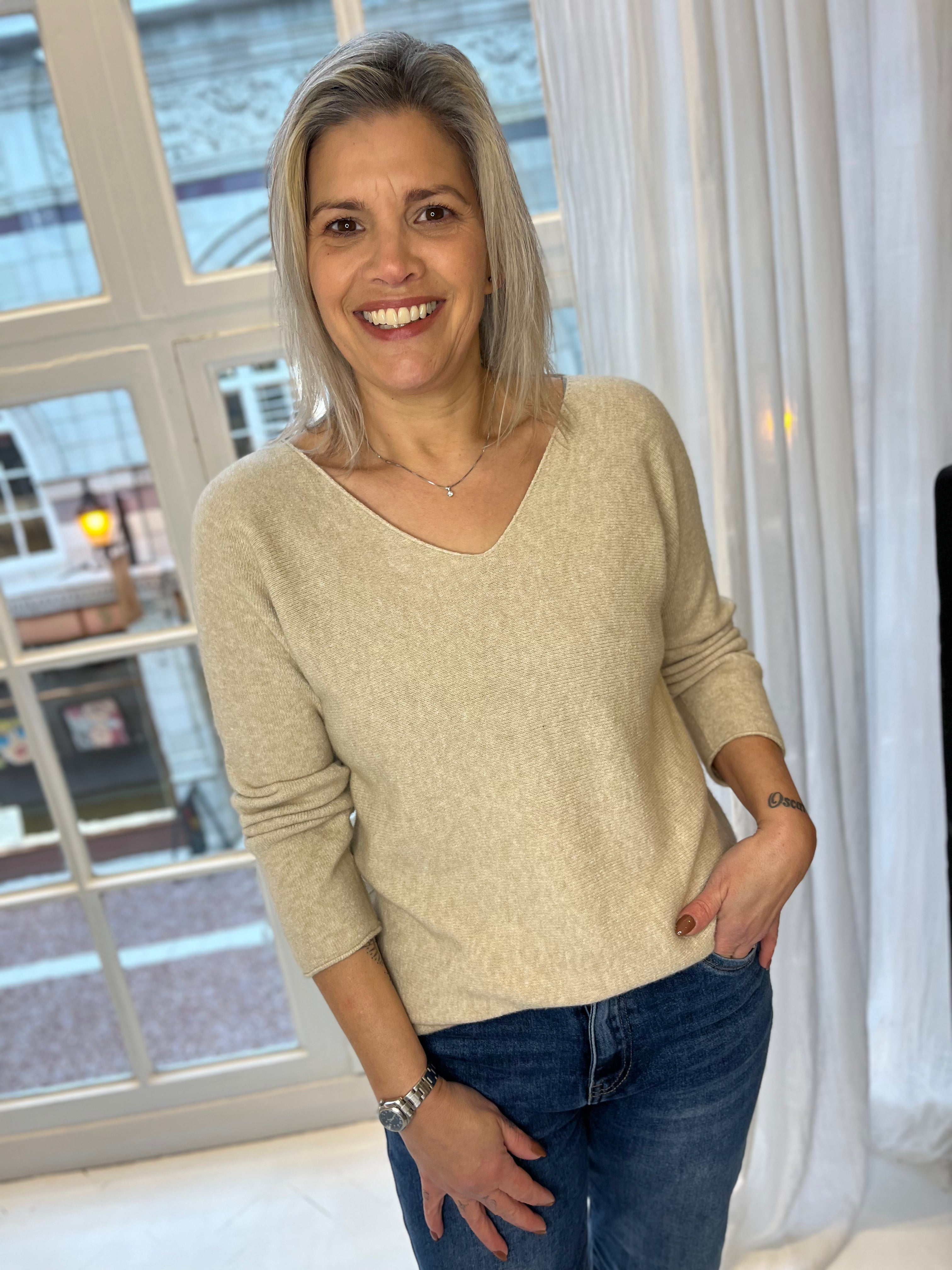 V-Neck 'Made In Italy' Knit