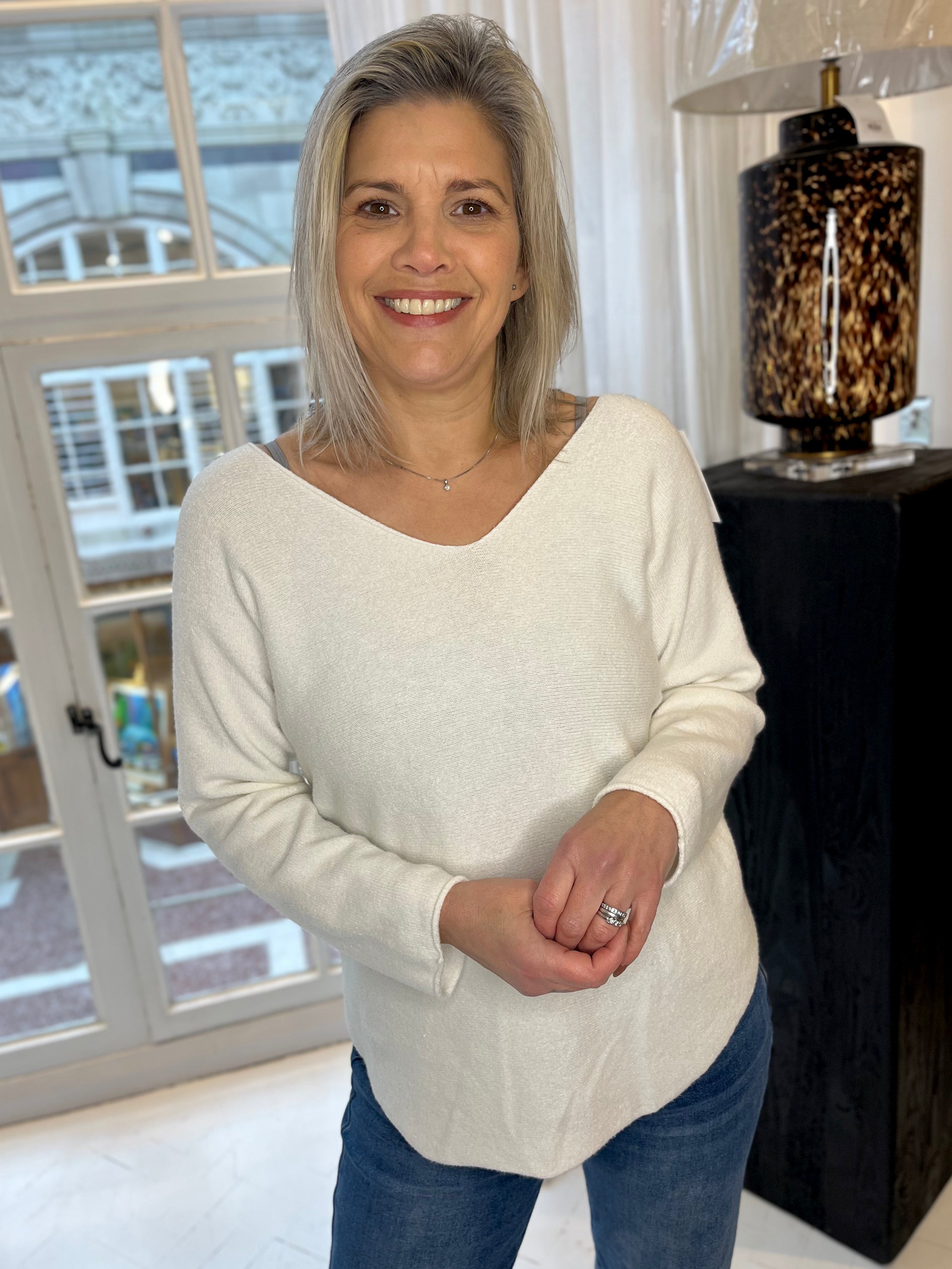 V-Neck 'Made In Italy' Knit