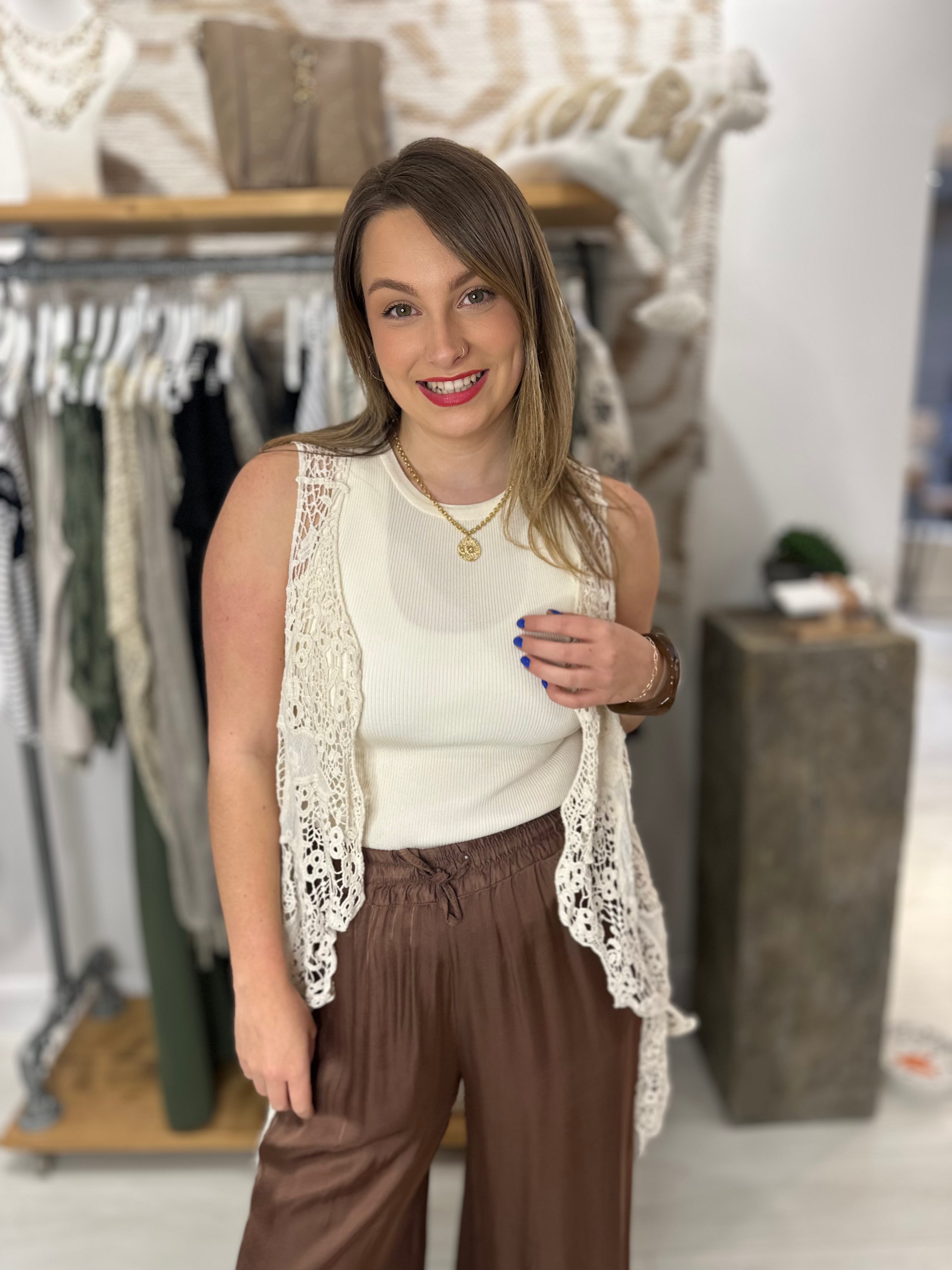 Astrid Crochet Waistcoat