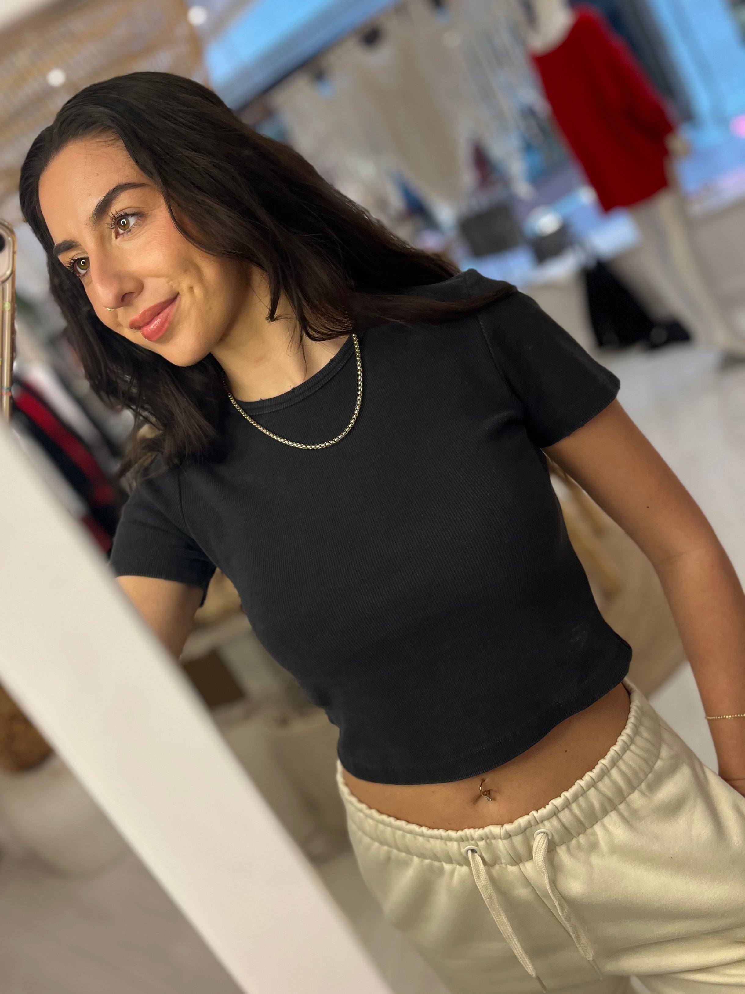 Sabrina Washed Ribbed Tee