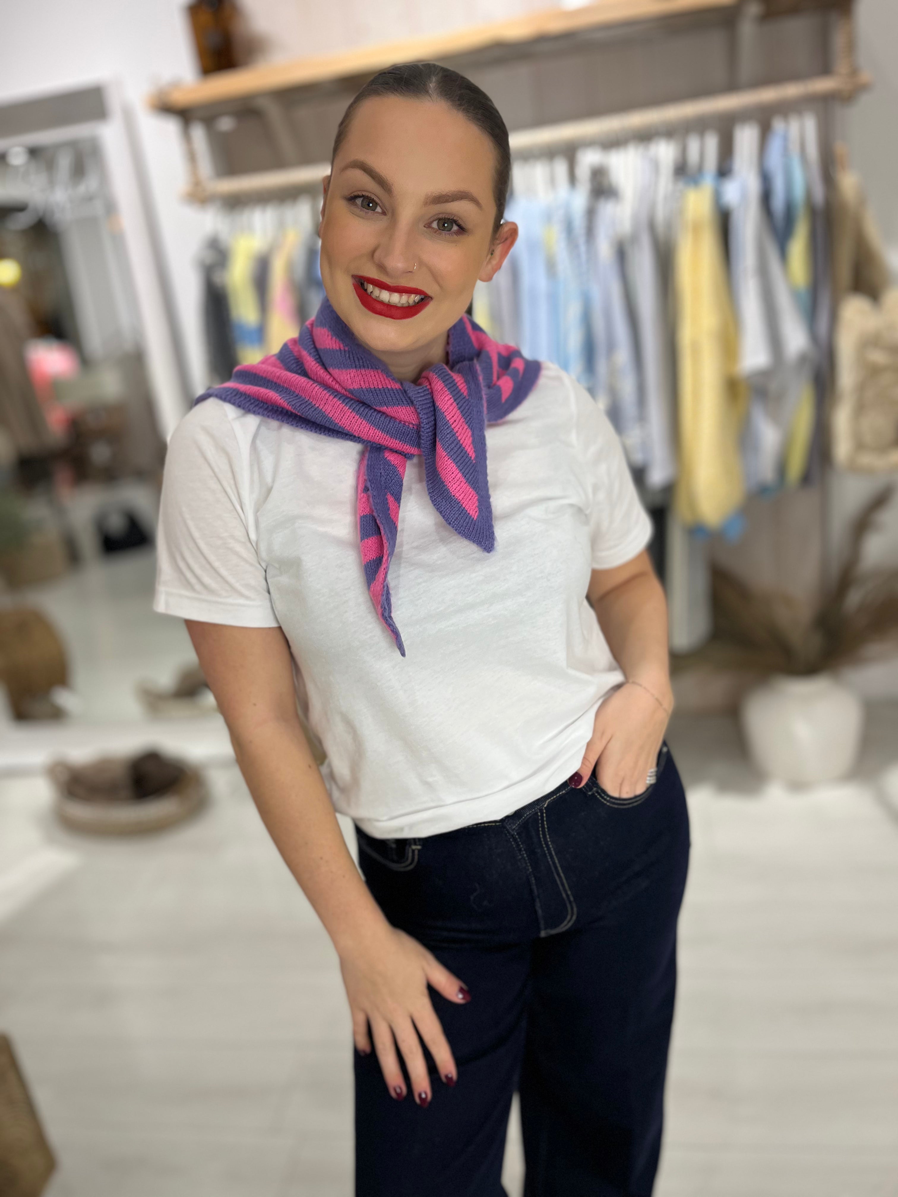 Striped Knitted Neckerchief
