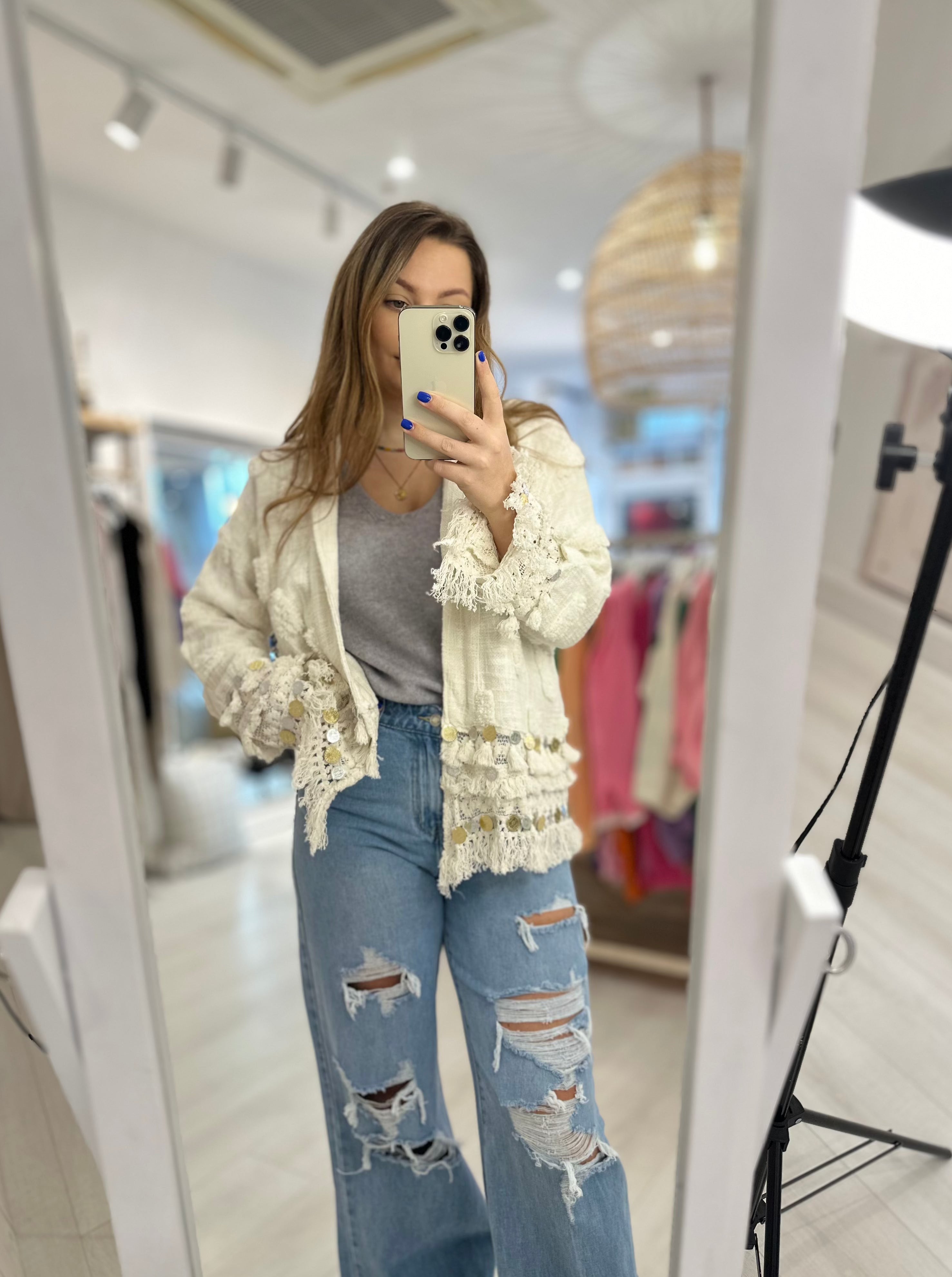 Boho Frayed Edge Jacket