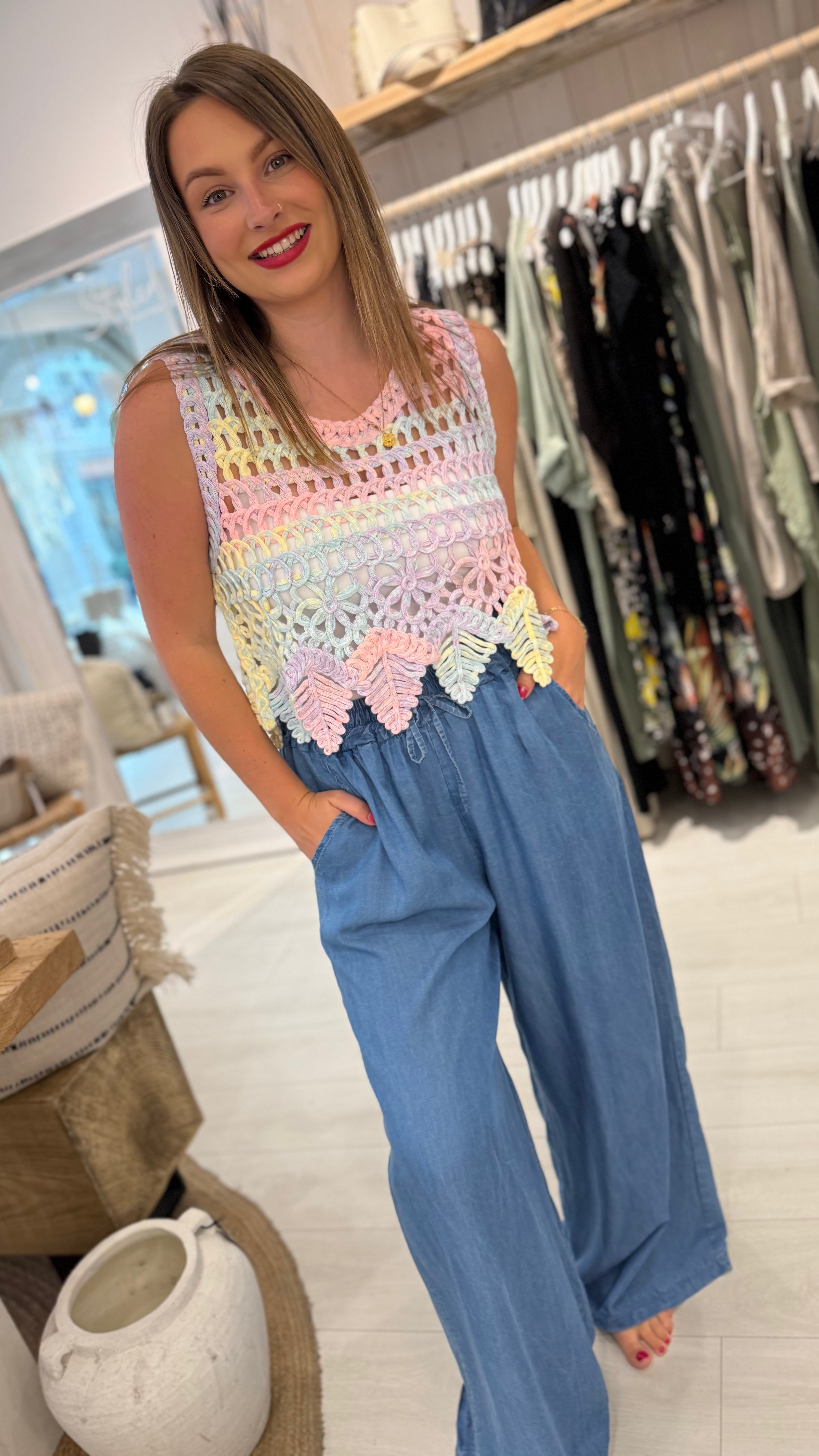 Pippa Crochet Tank