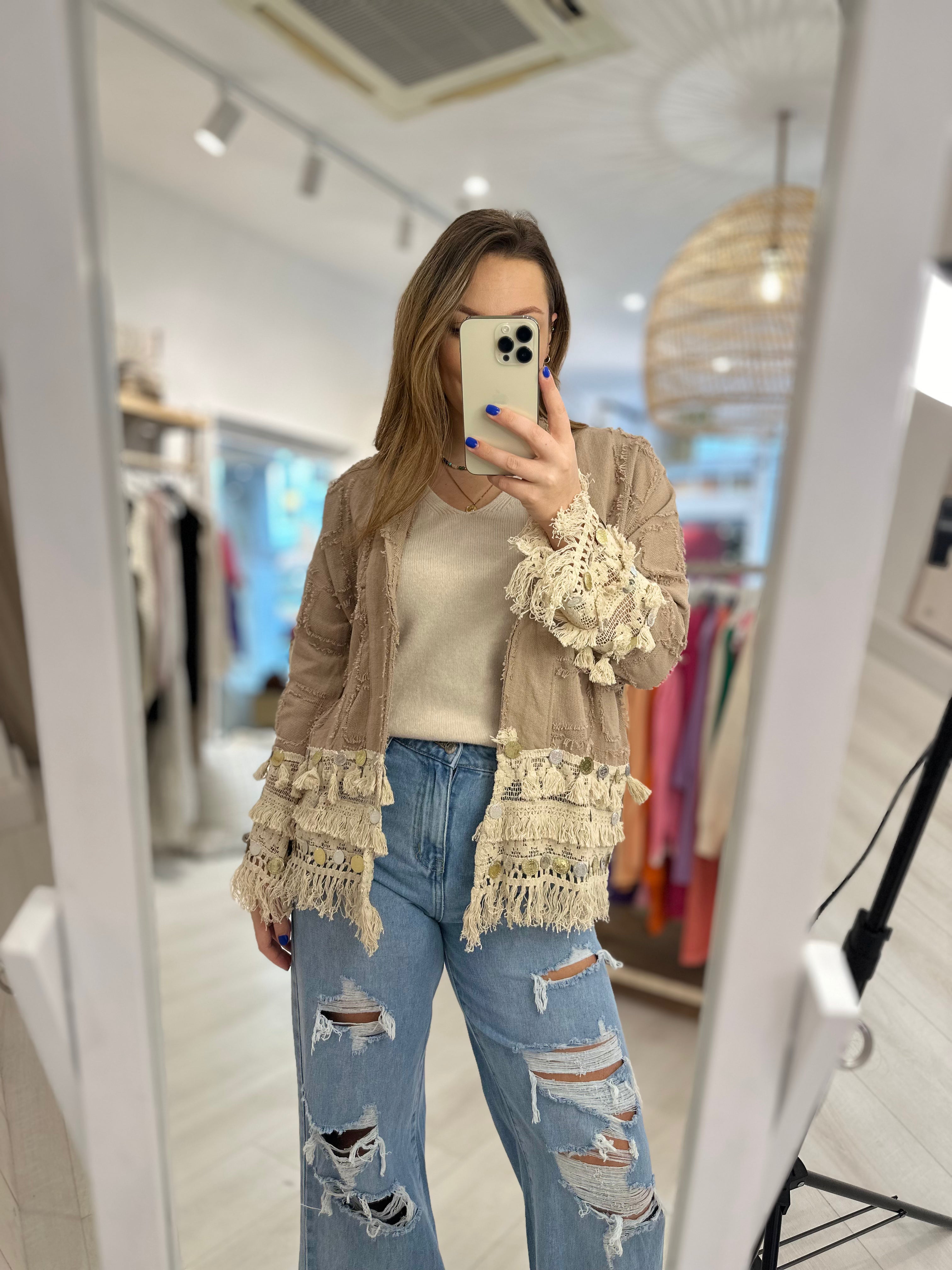 Boho Frayed Edge Jacket