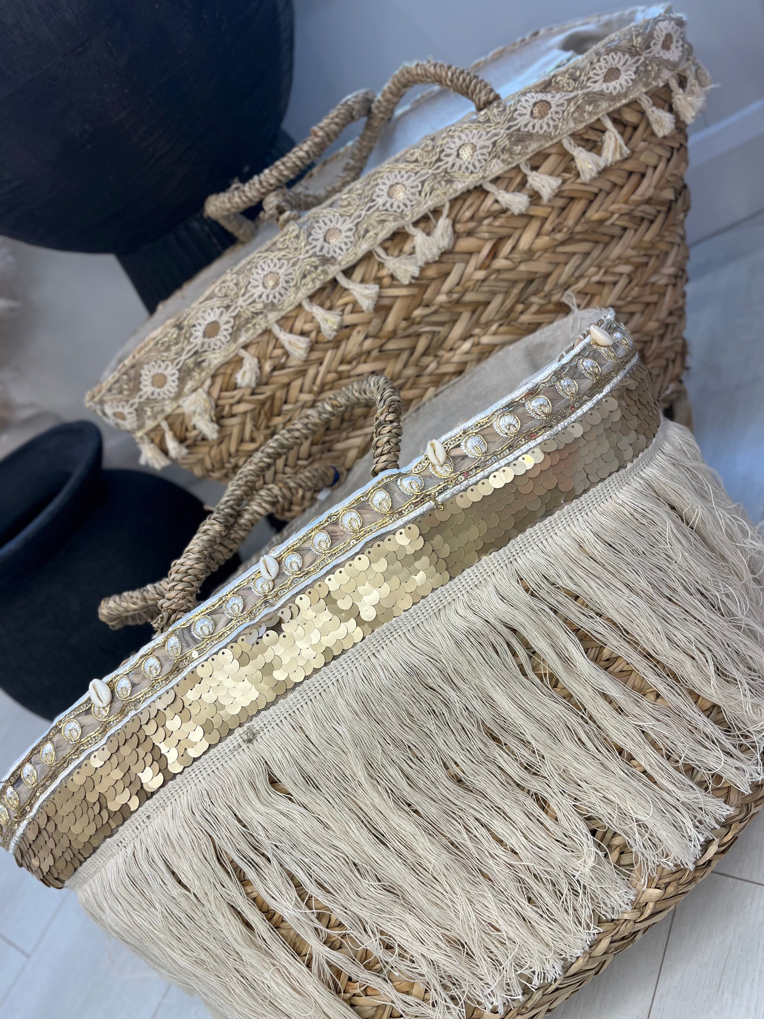 Zuri Oversized Straw Tote