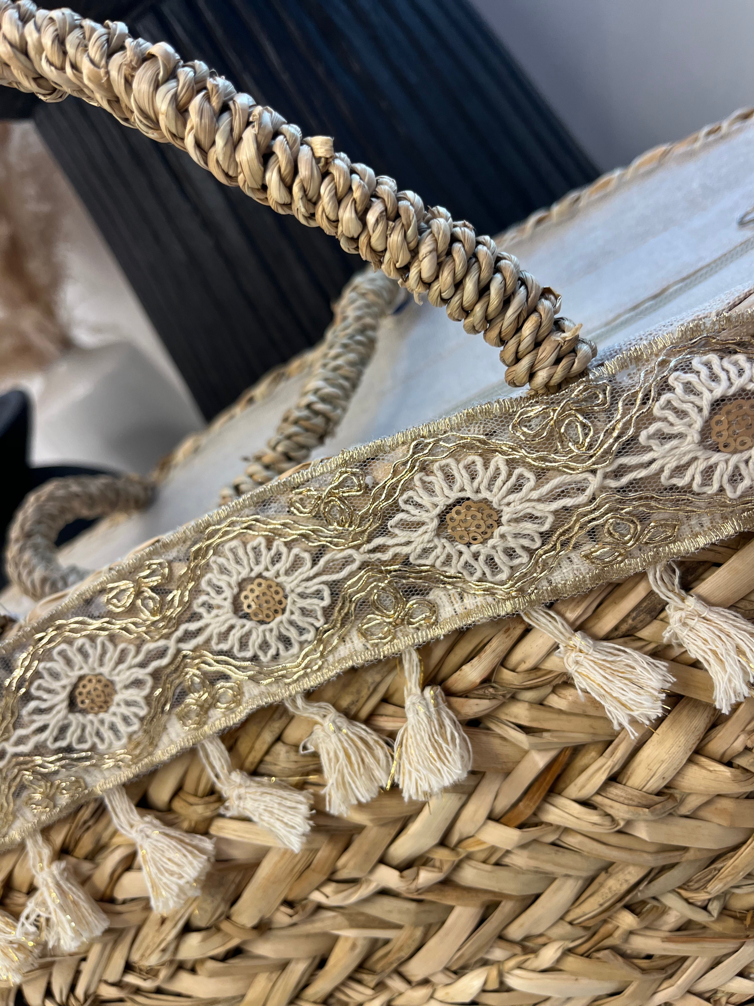Zuri Oversized Straw Tote