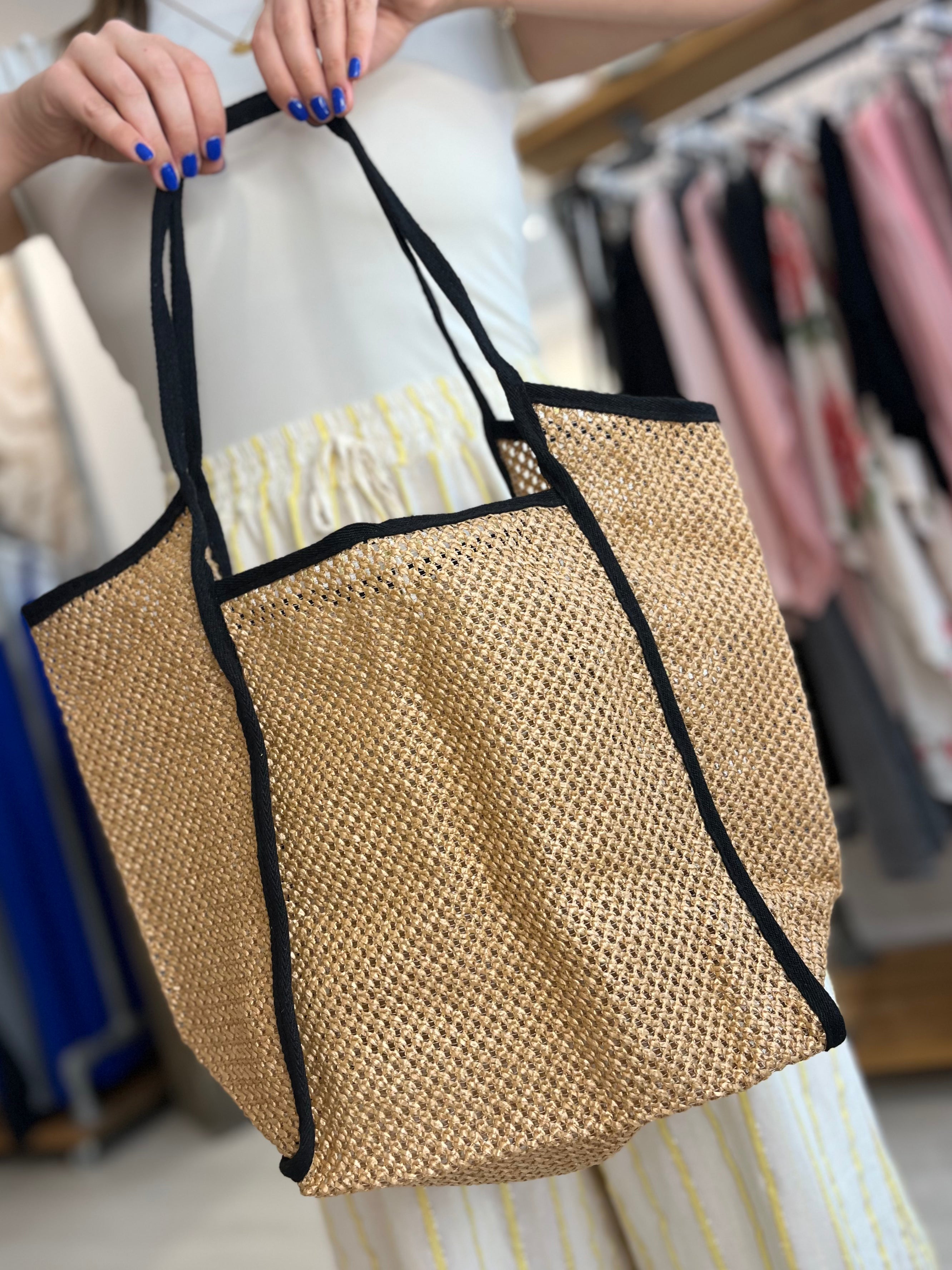 Straw Beach Tote