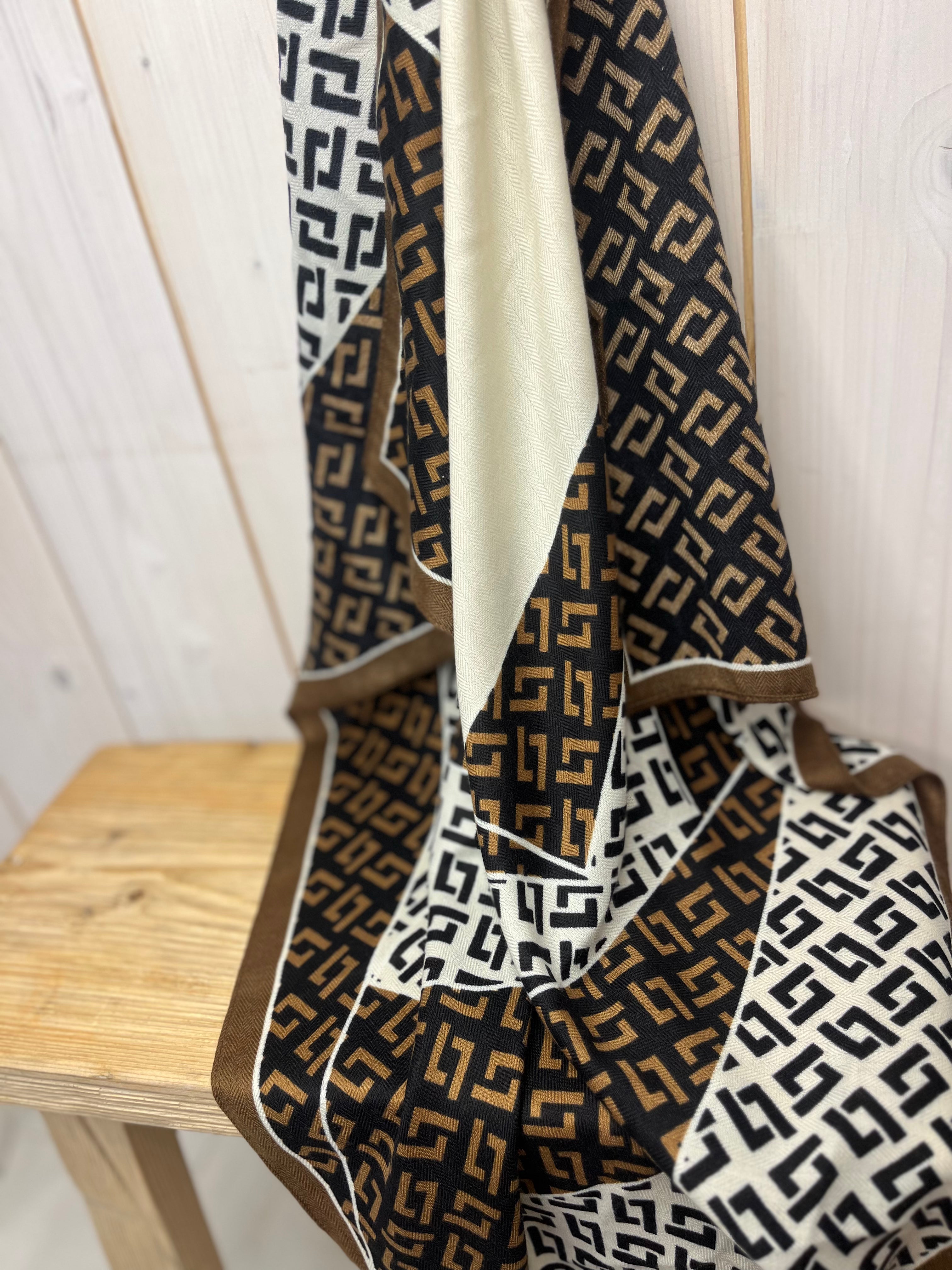 Aztec Geometric Print Scarf