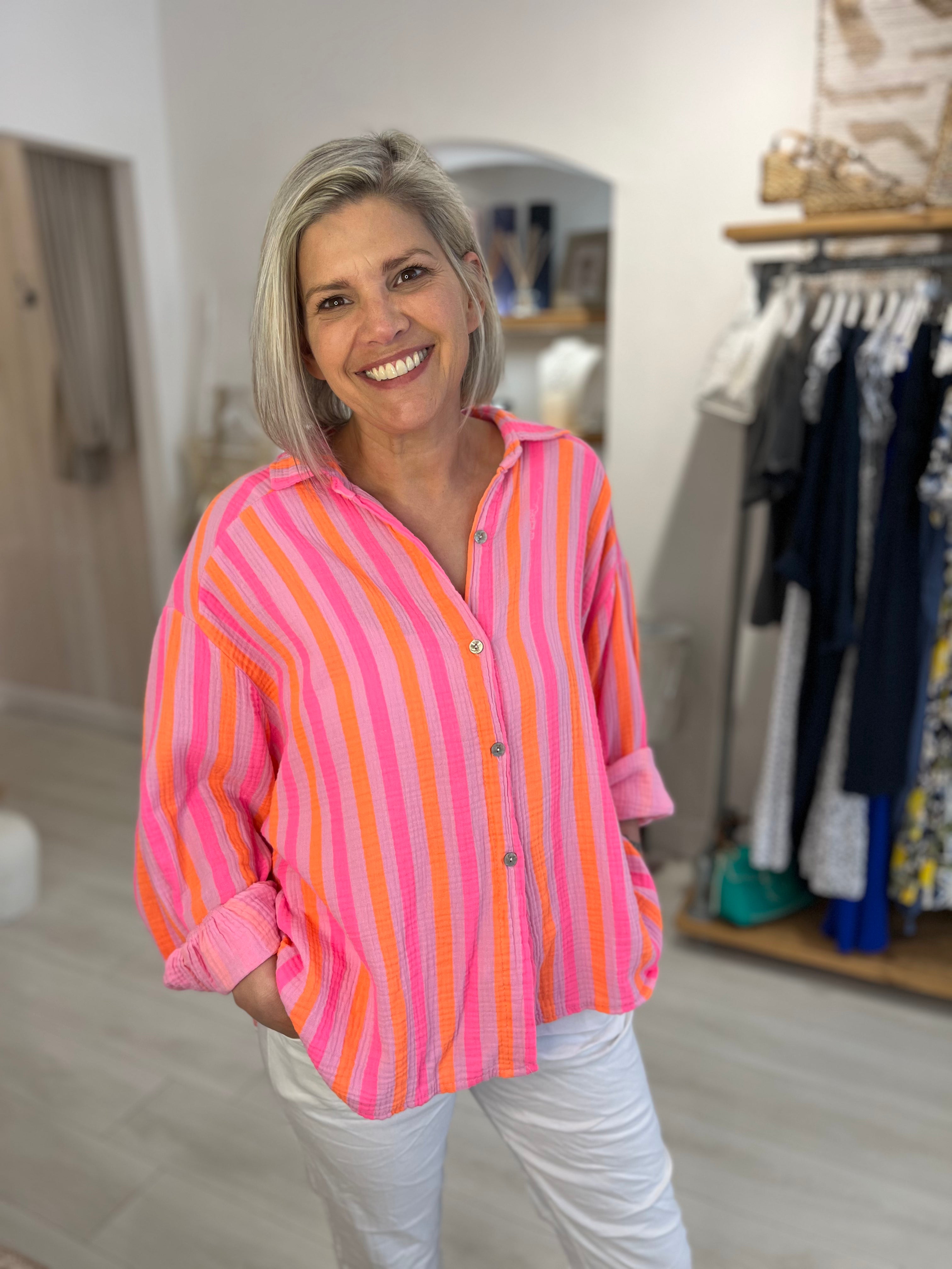 Eliza Striped Cheesecloth Shirt