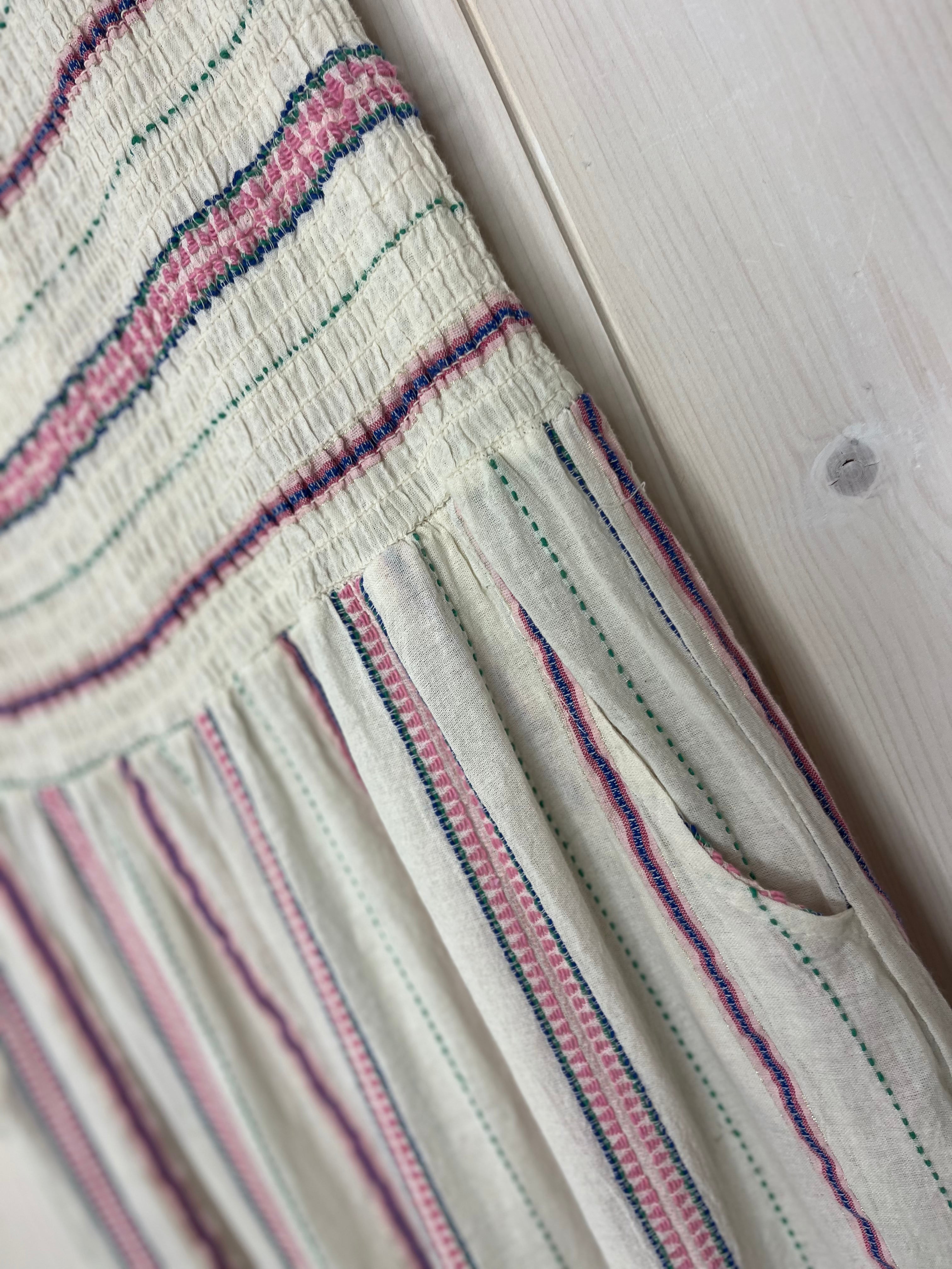 Sofia Embroidered Stripe Jumpsuit