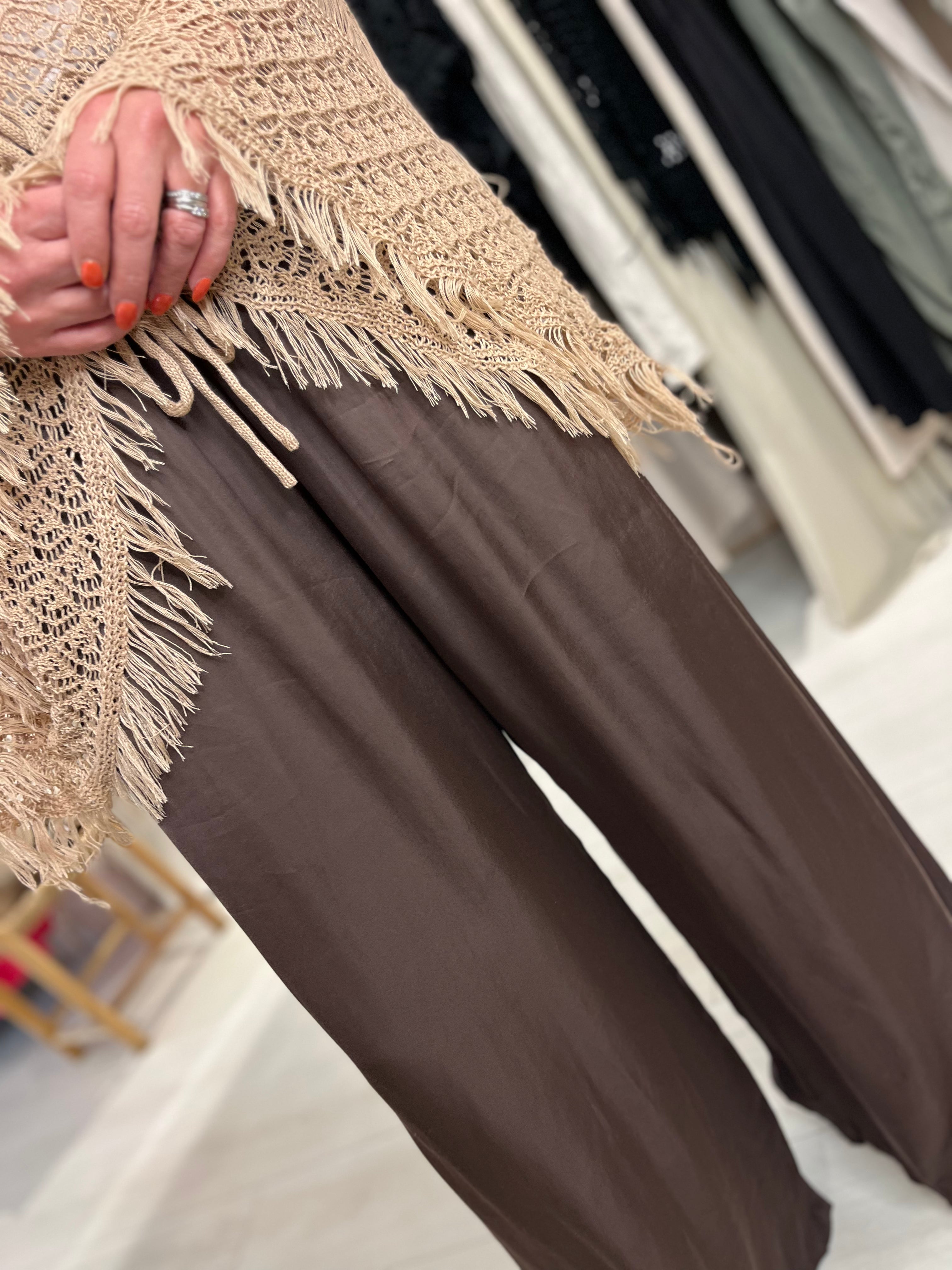 Ivy Satin Wide Leg Trouser